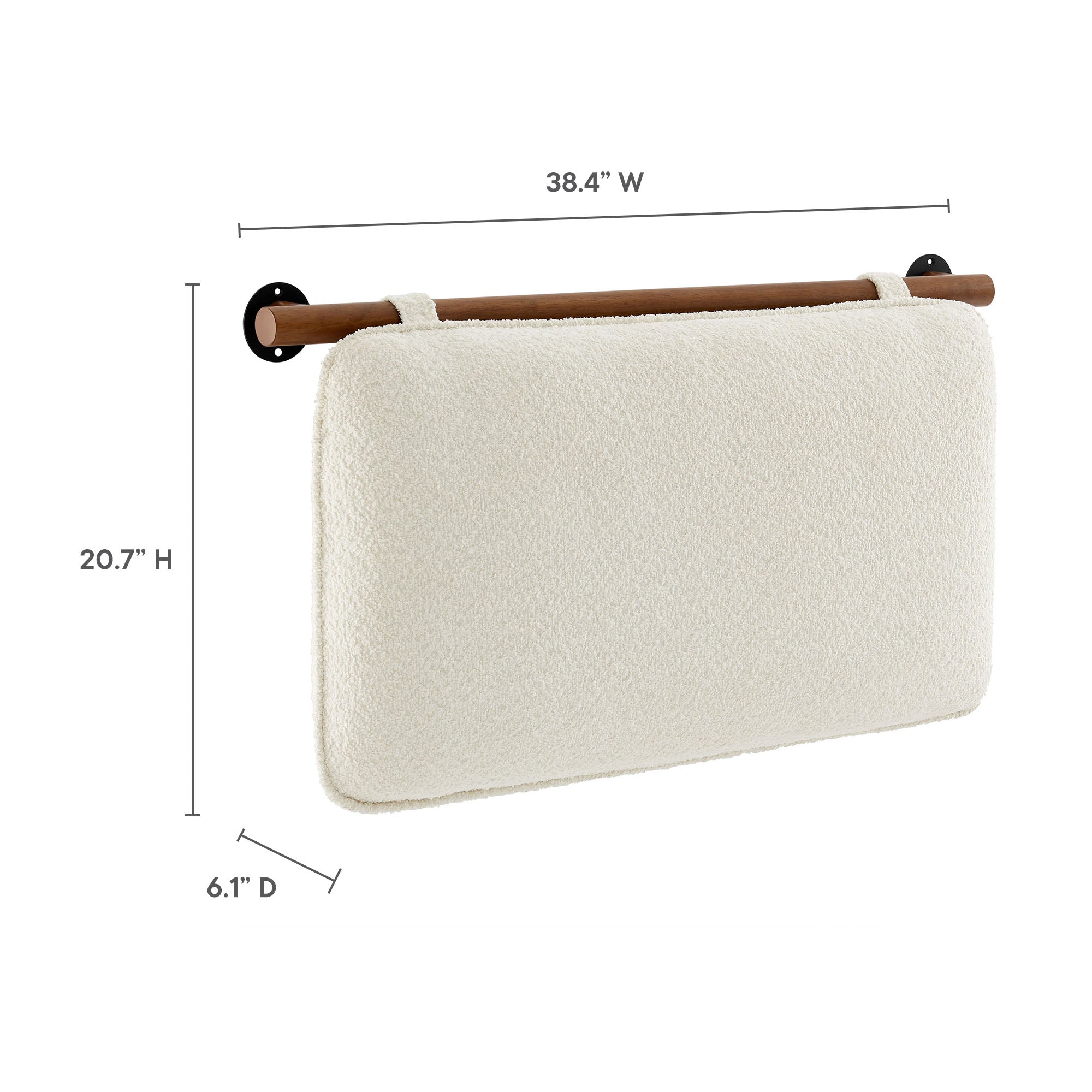 Modway Anela Wall-Mounted Chenille Upholstered Twin Headboard