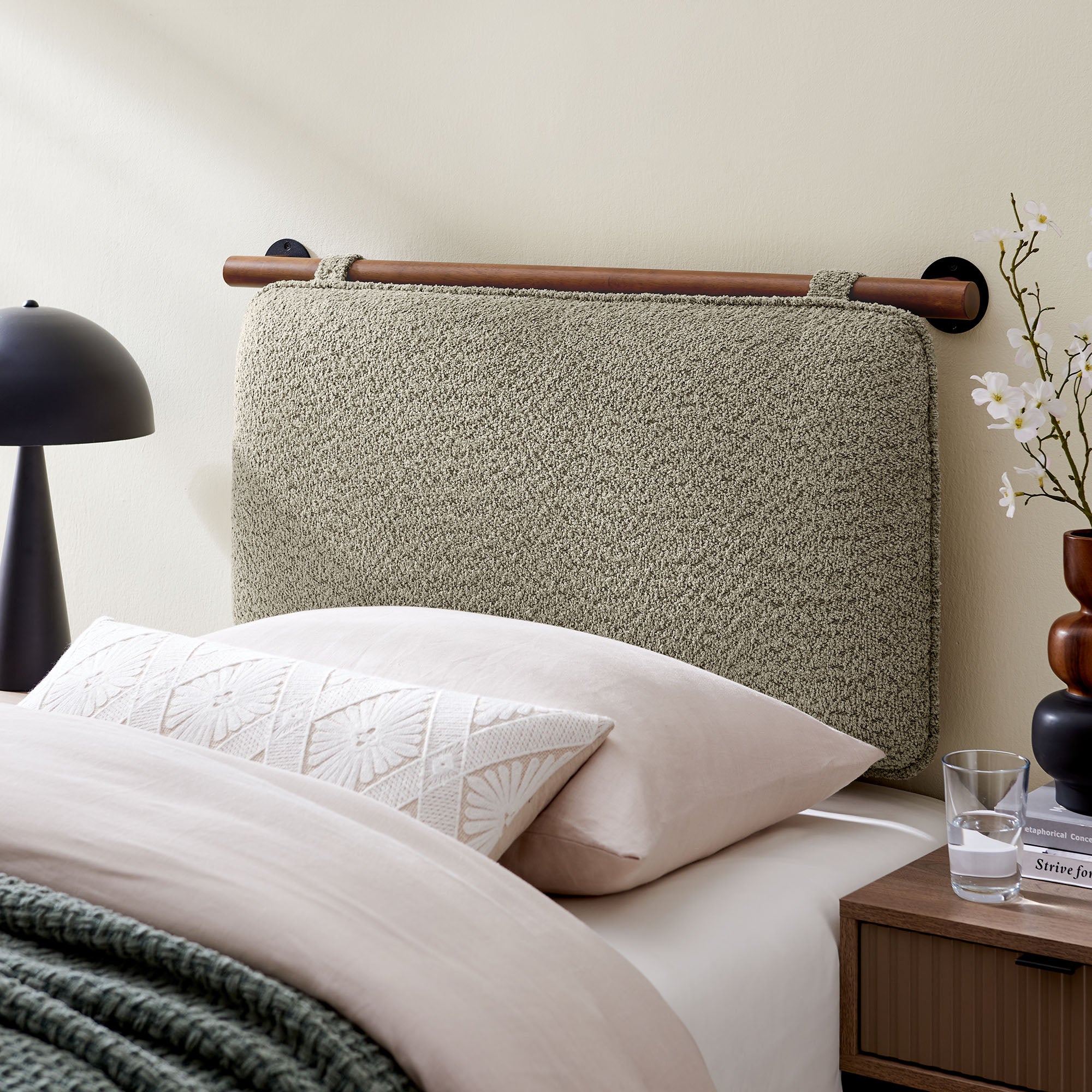 Modway Anela Wall-Mounted Chenille Upholstered Twin Headboard
