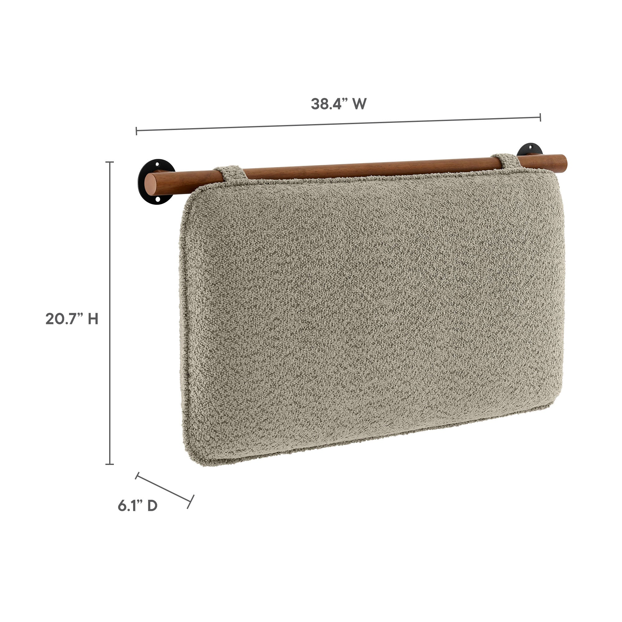 Modway Anela Wall-Mounted Chenille Upholstered Twin Headboard