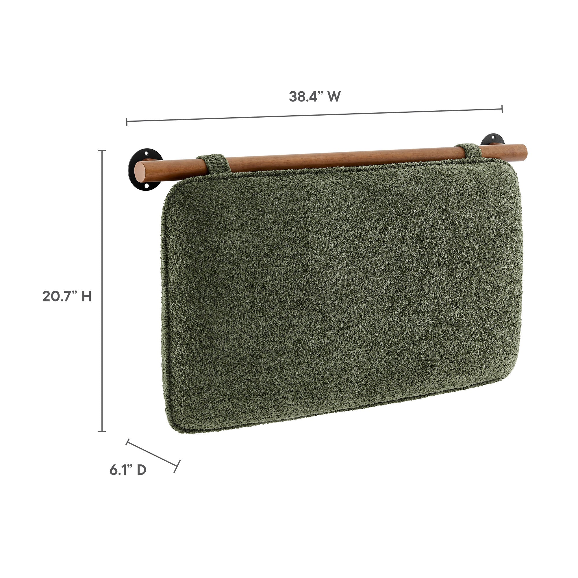 Modway Anela Wall-Mounted Chenille Upholstered Twin Headboard