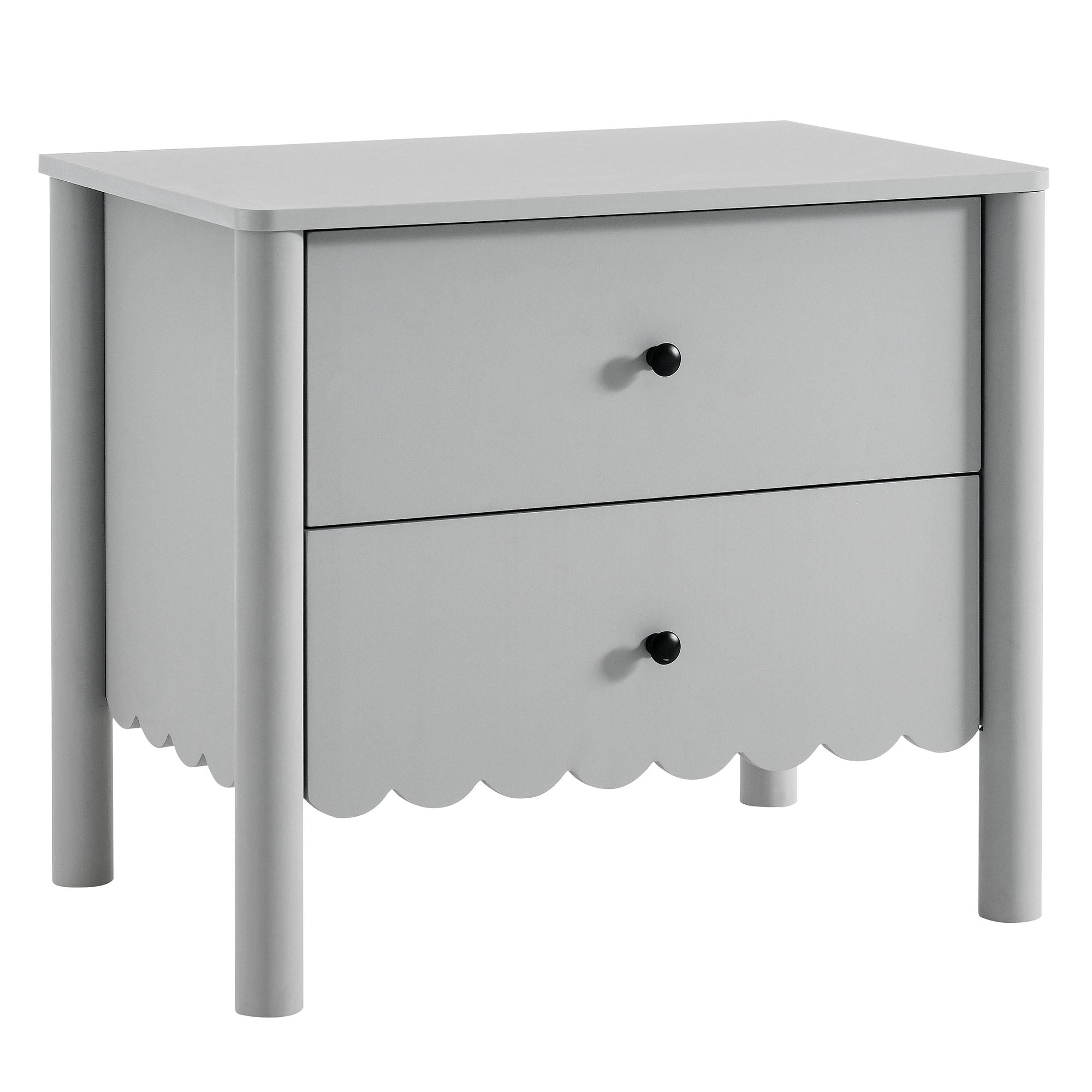 Modway Emmeline Scalloped 2-Drawer Nightstand