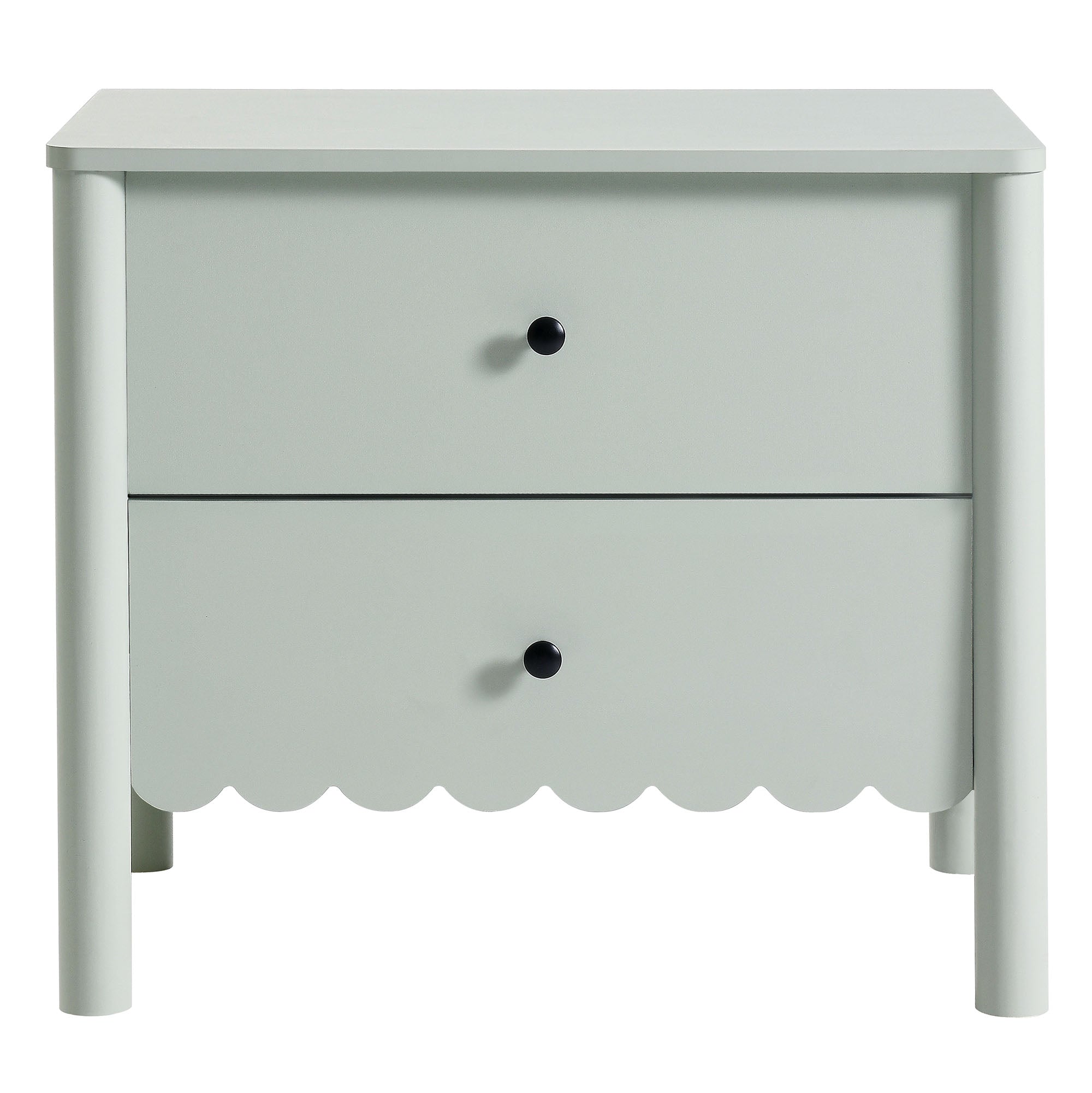 Modway Emmeline Scalloped 2-Drawer Nightstand