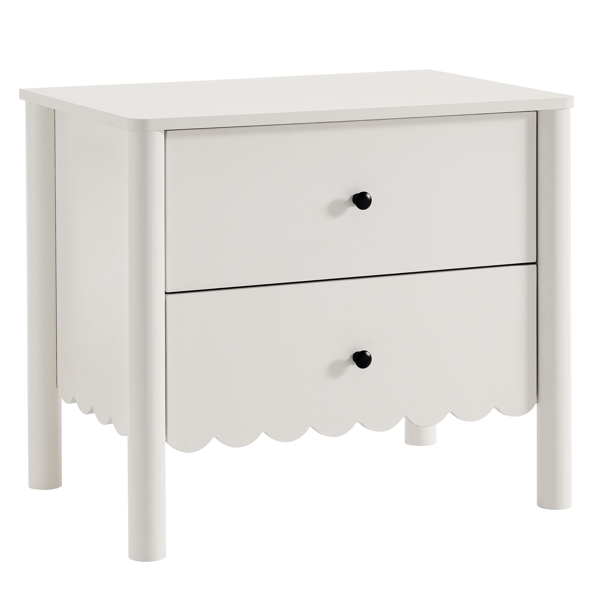 Modway Emmeline Scalloped 2-Drawer Nightstand