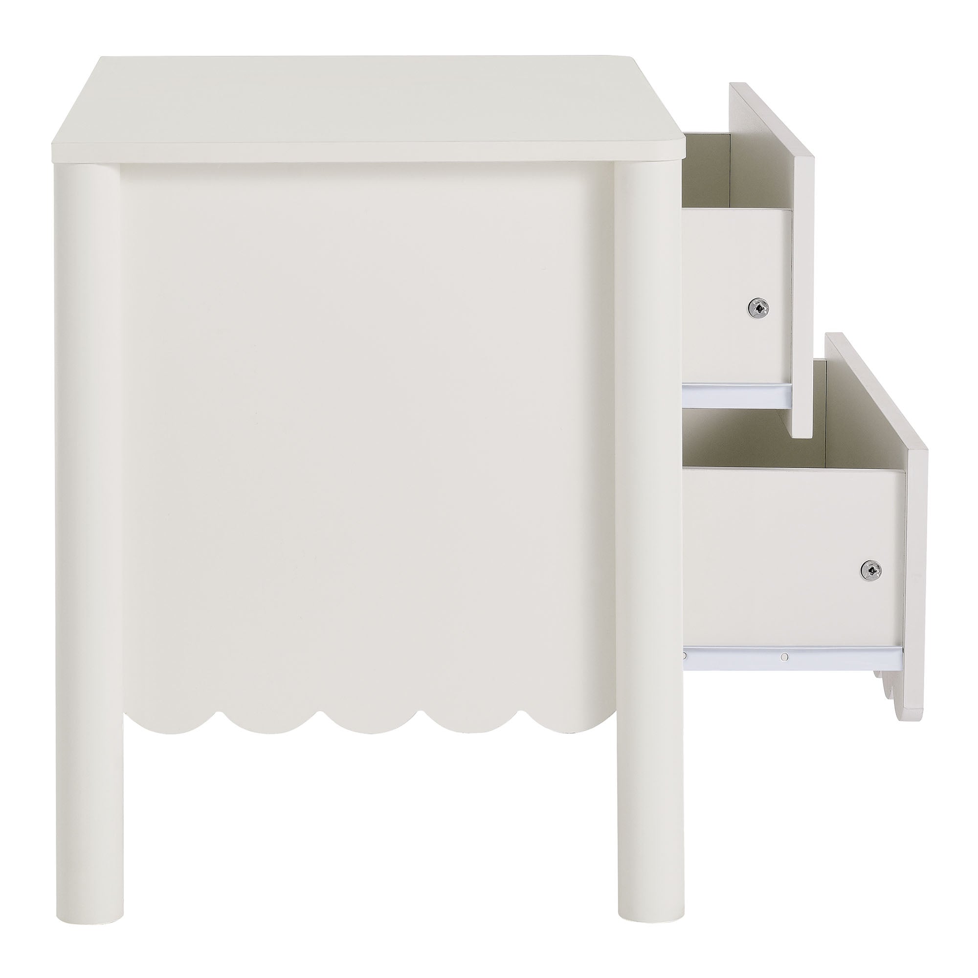 Modway Emmeline Scalloped 2-Drawer Nightstand