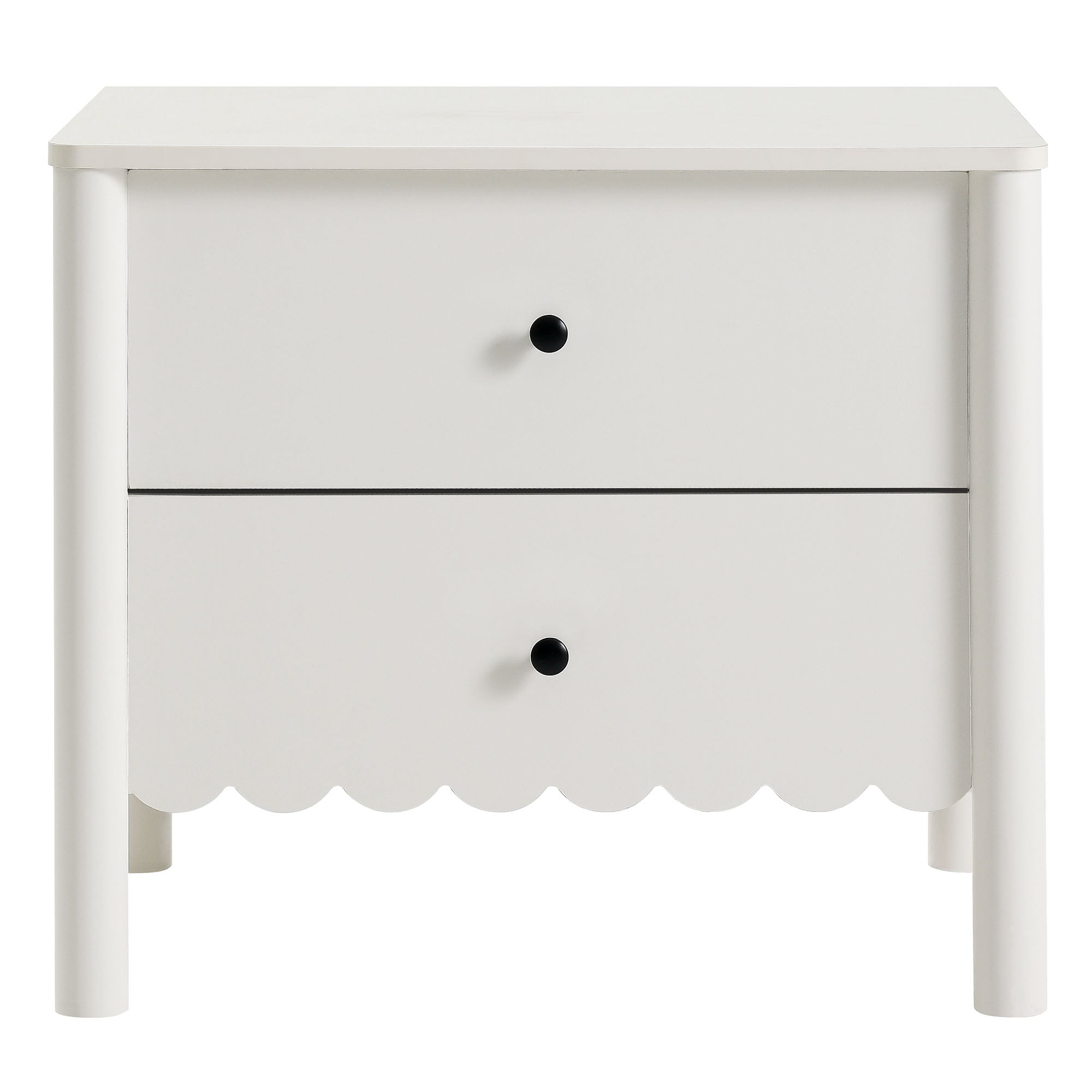Modway Emmeline Scalloped 2-Drawer Nightstand