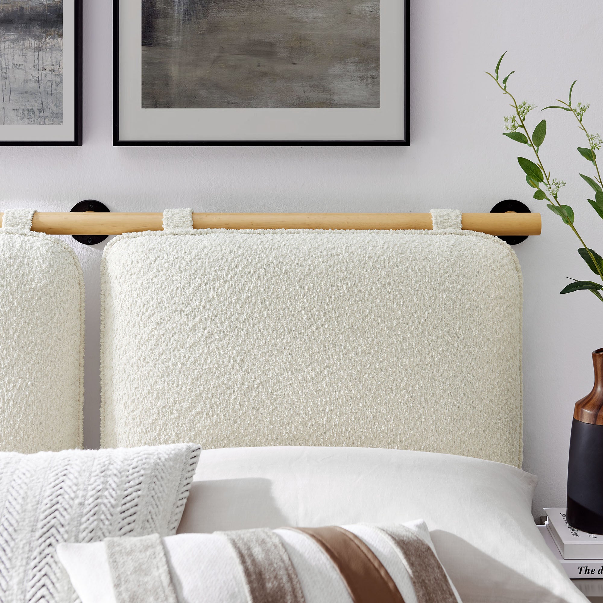 Modway Anela Wall-Mounted Chenille Upholstered Queen Headboard