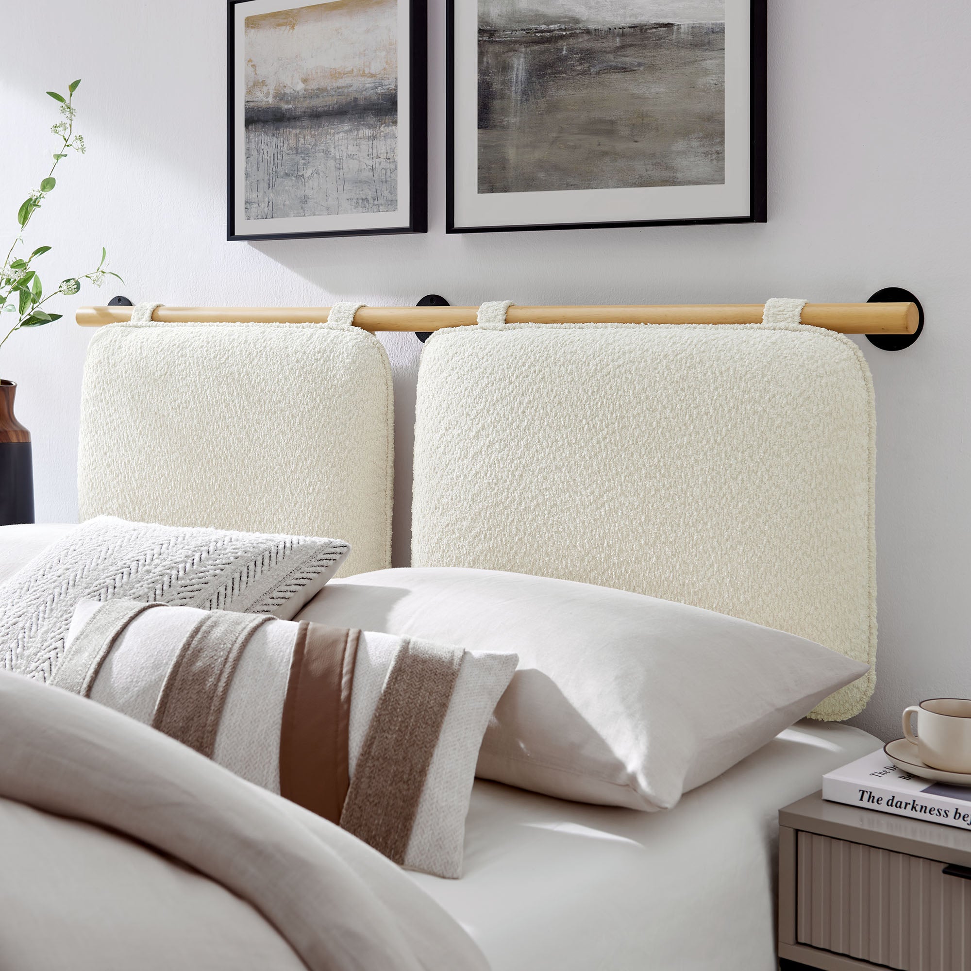 Modway Anela Wall-Mounted Chenille Upholstered Queen Headboard