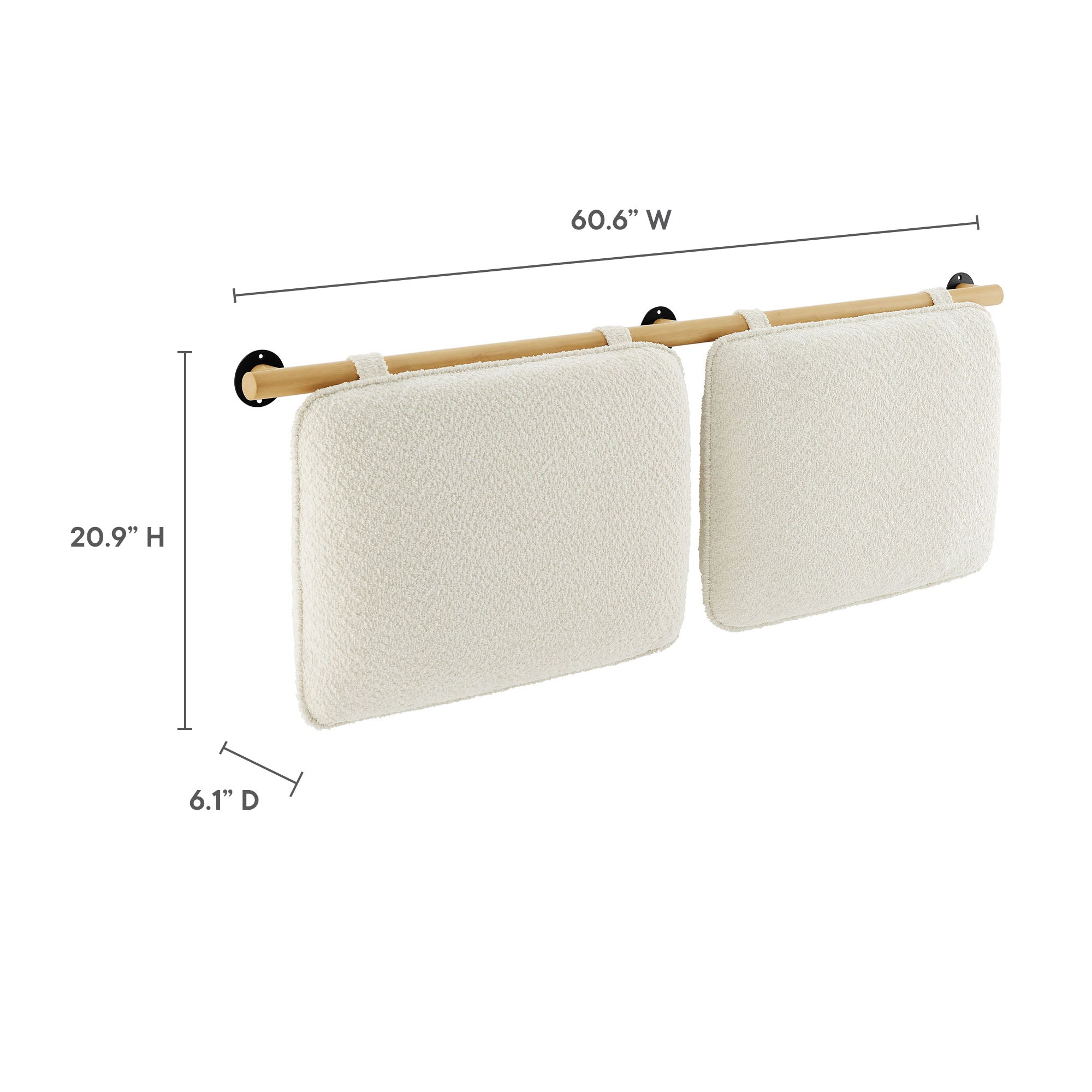 Modway Anela Wall-Mounted Chenille Upholstered Queen Headboard