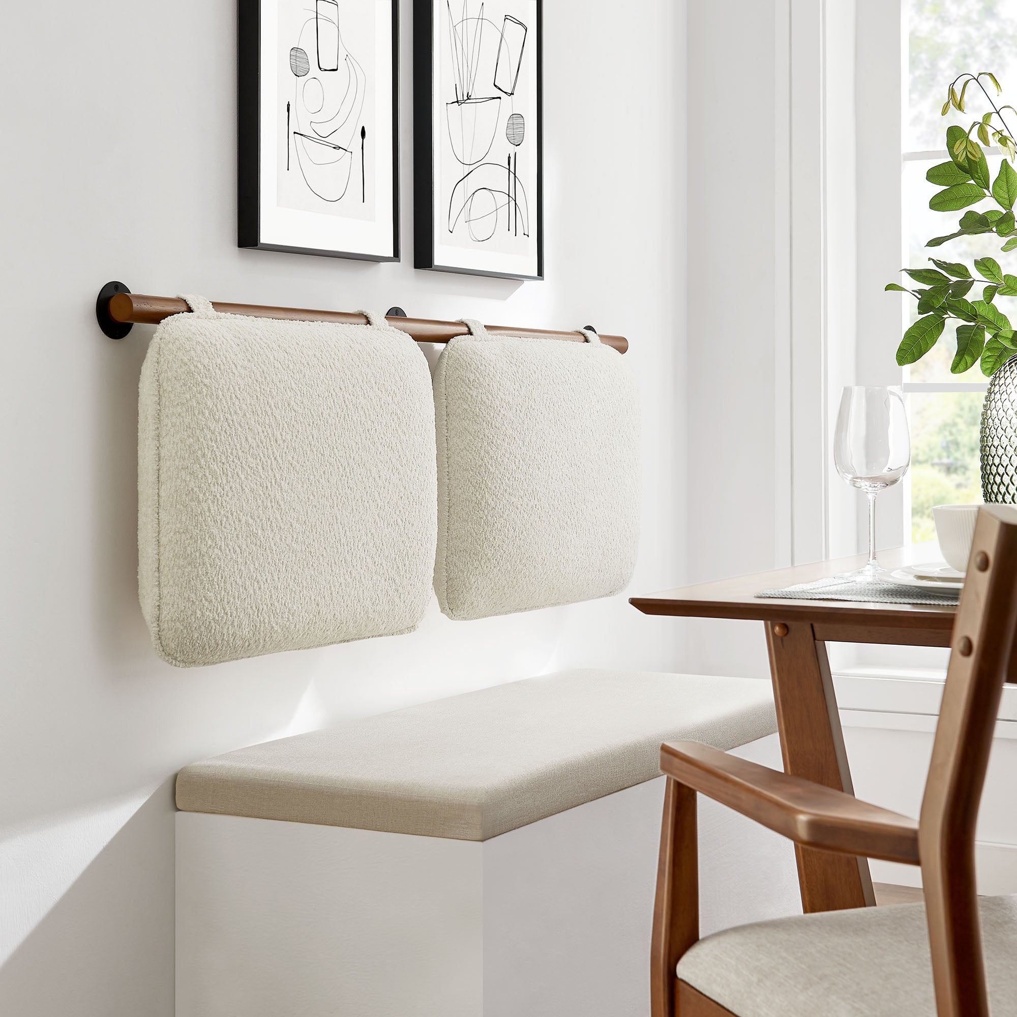 Modway Anela Wall-Mounted Chenille Upholstered Queen Headboard