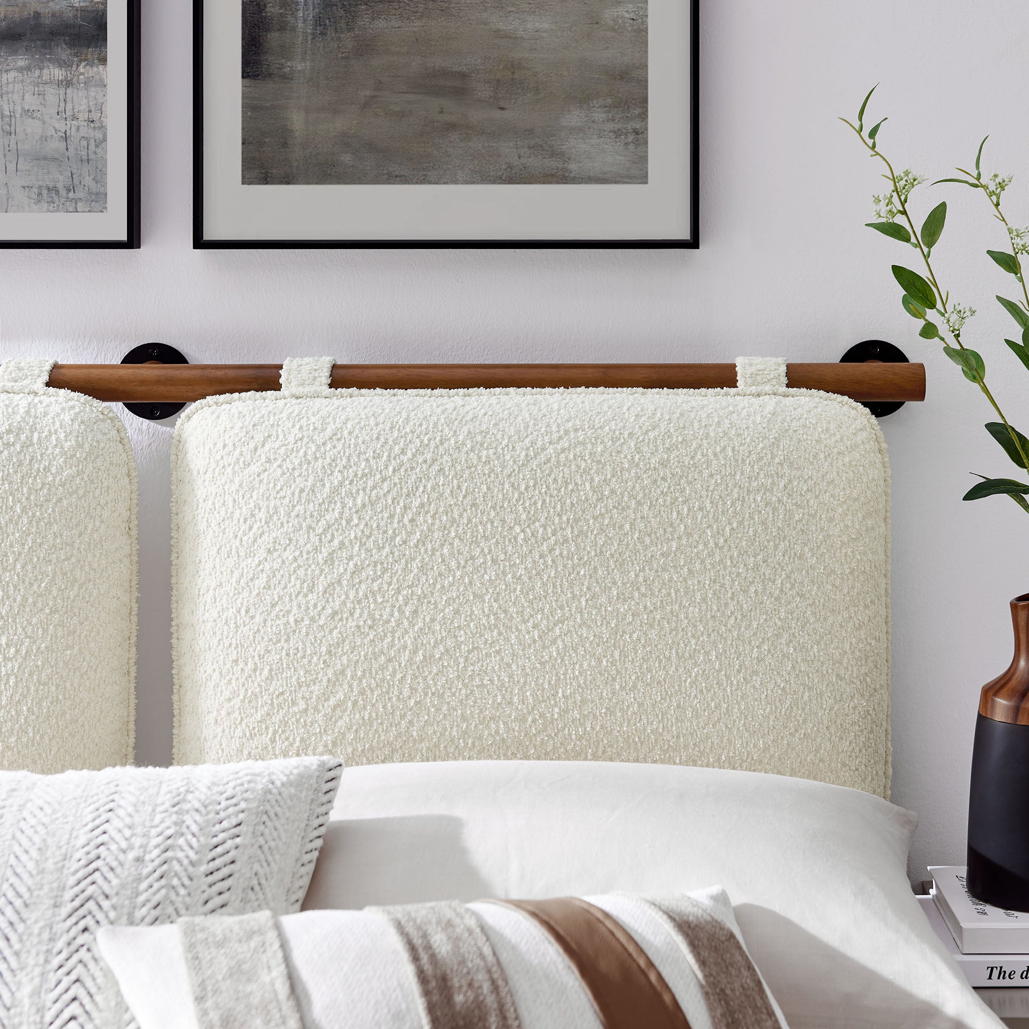 Modway Anela Wall-Mounted Chenille Upholstered Queen Headboard