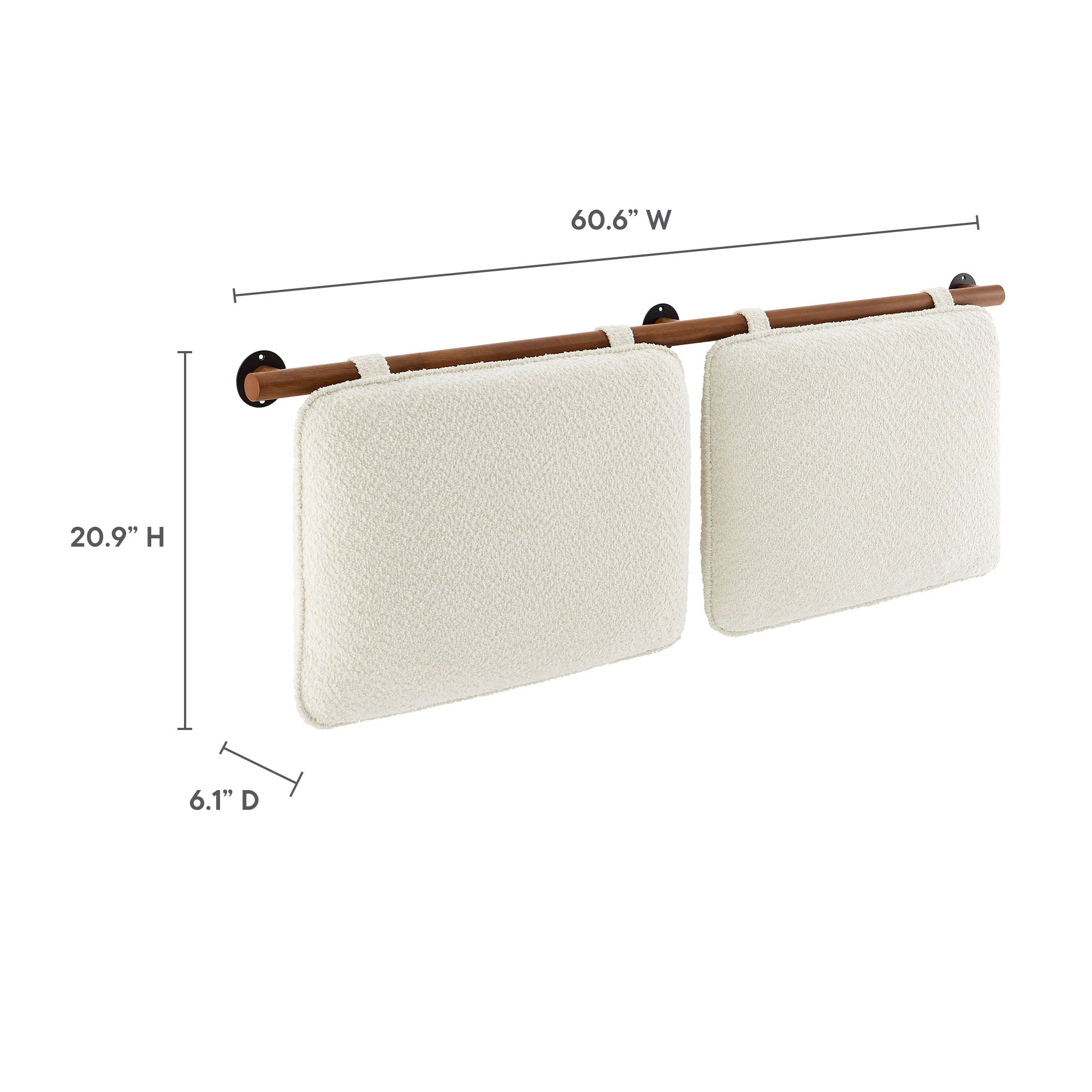 Modway Anela Wall-Mounted Chenille Upholstered Queen Headboard