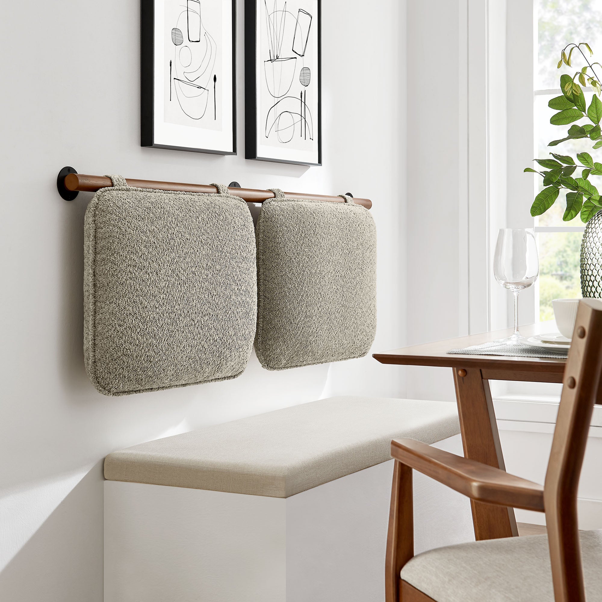 Modway Anela Wall-Mounted Chenille Upholstered Queen Headboard