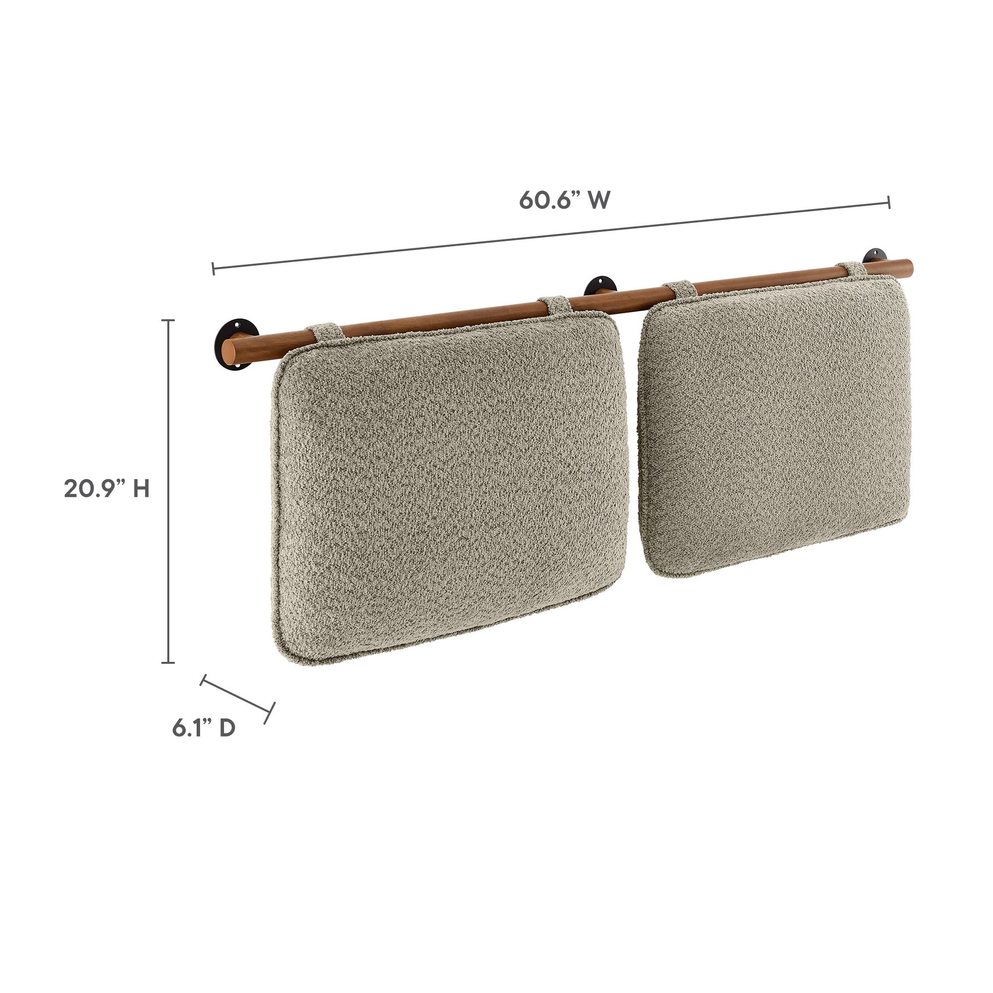 Modway Anela Wall-Mounted Chenille Upholstered Queen Headboard