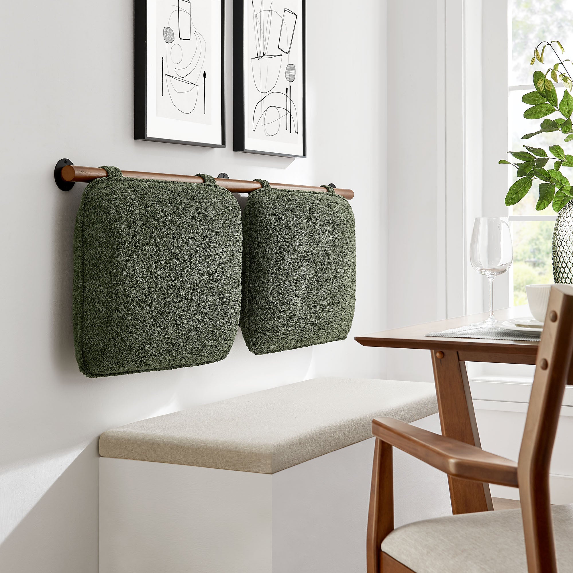 Modway Anela Wall-Mounted Chenille Upholstered Queen Headboard