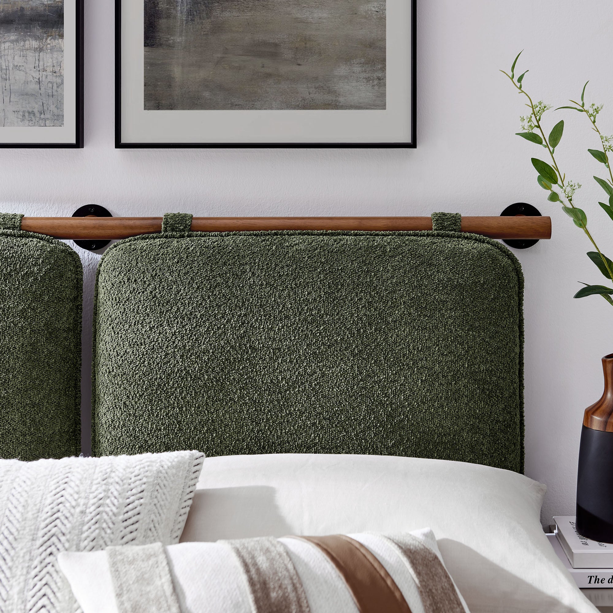 Modway Anela Wall-Mounted Chenille Upholstered Queen Headboard