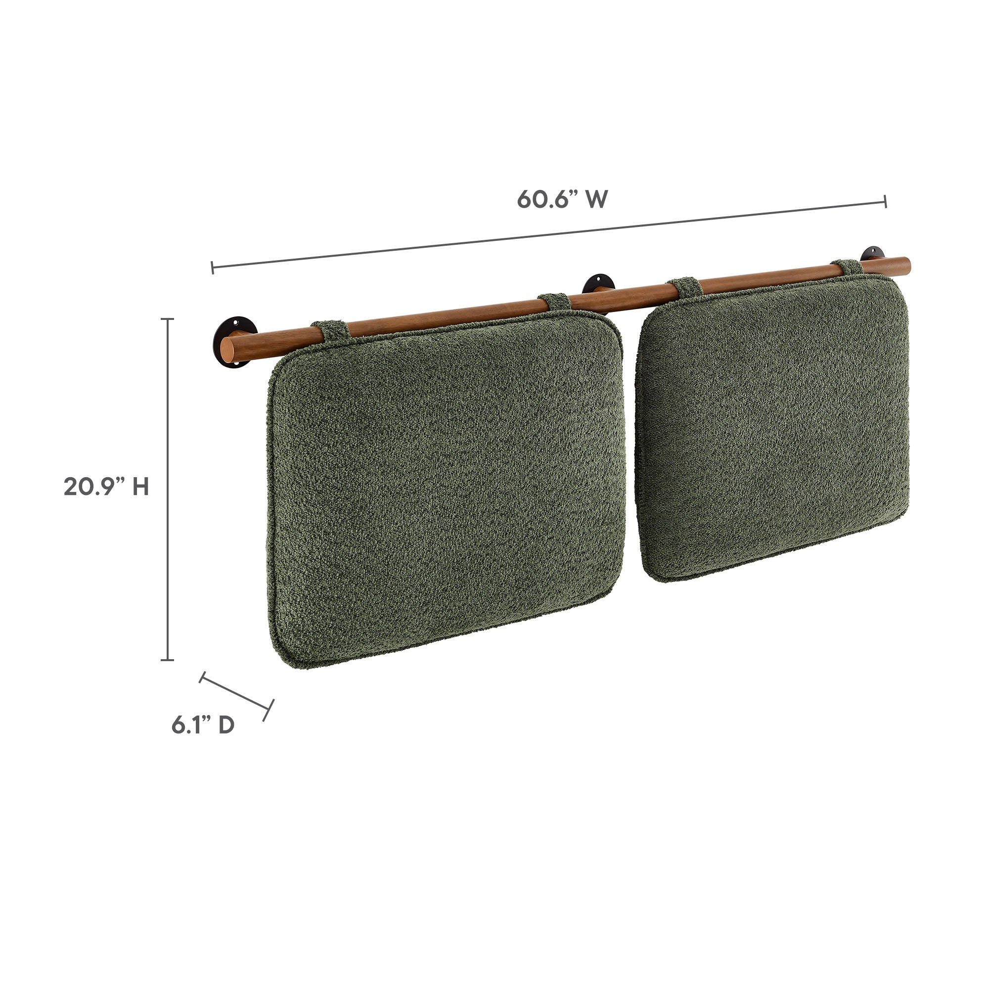 Modway Anela Wall-Mounted Chenille Upholstered Queen Headboard