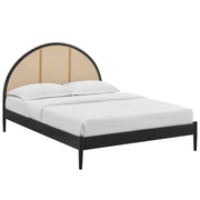 Modway Odette Queen Arched Rattan Cane Platform Bed