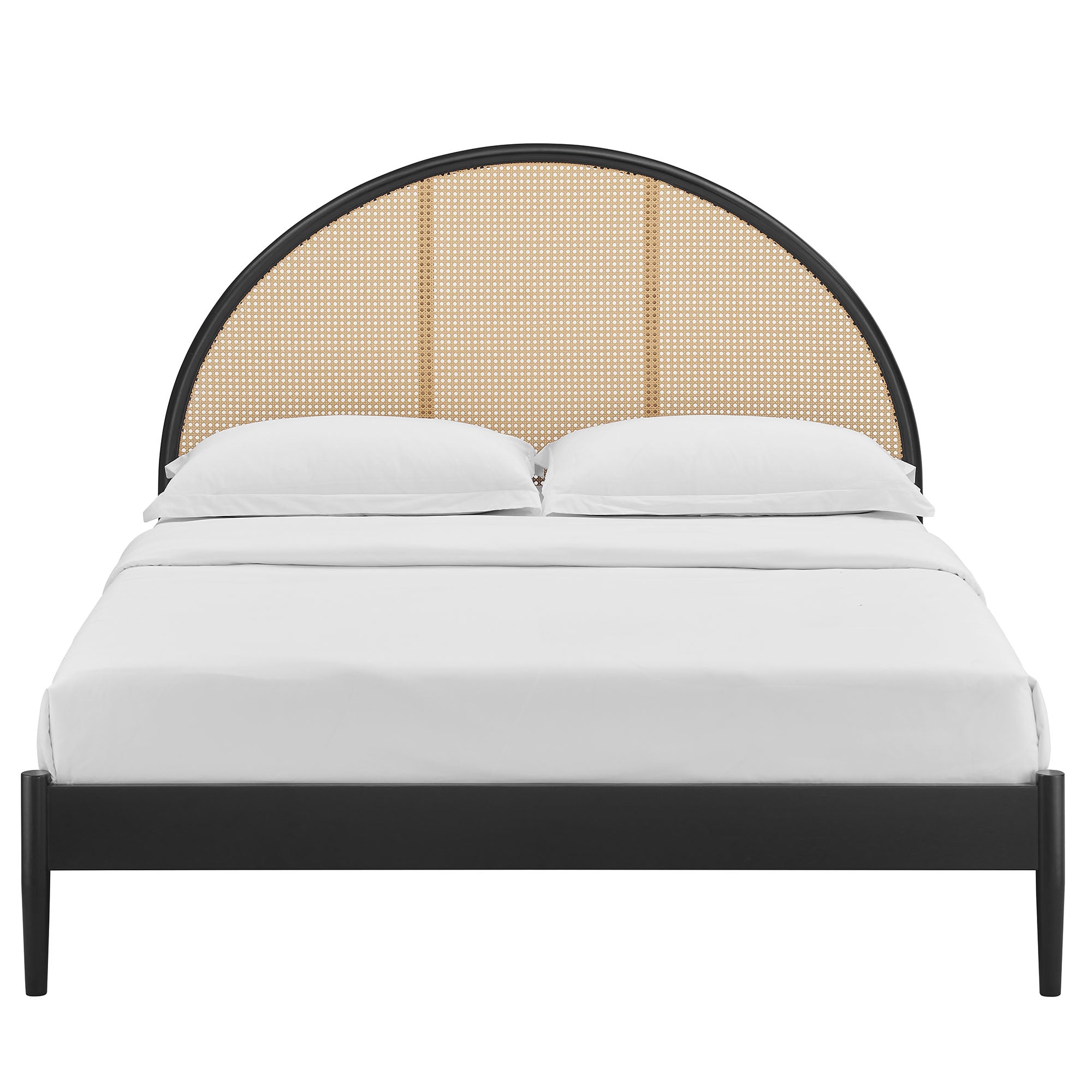 Modway Odette Queen Arched Rattan Cane Platform Bed