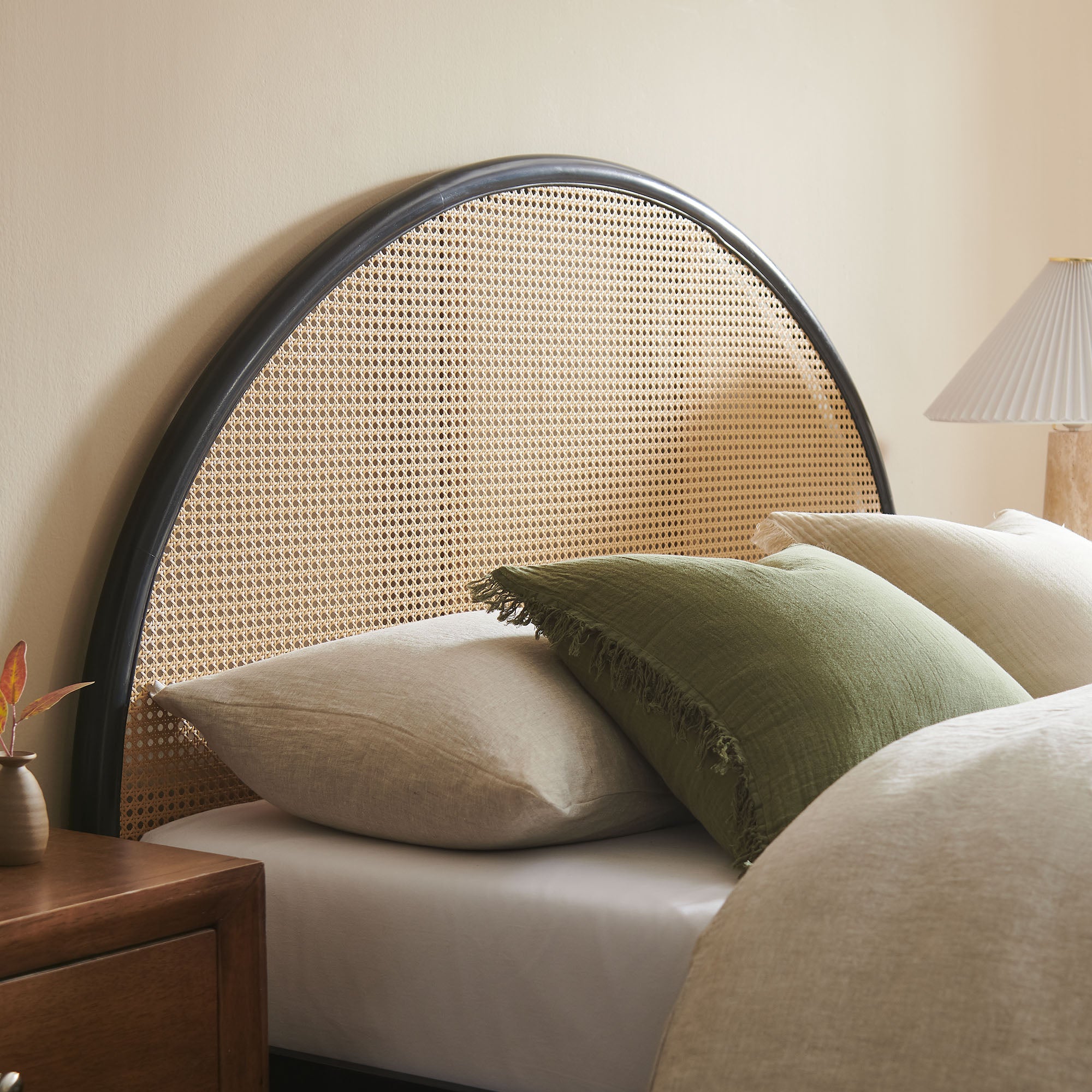 Modway Odette Queen Arched Rattan Cane Platform Bed