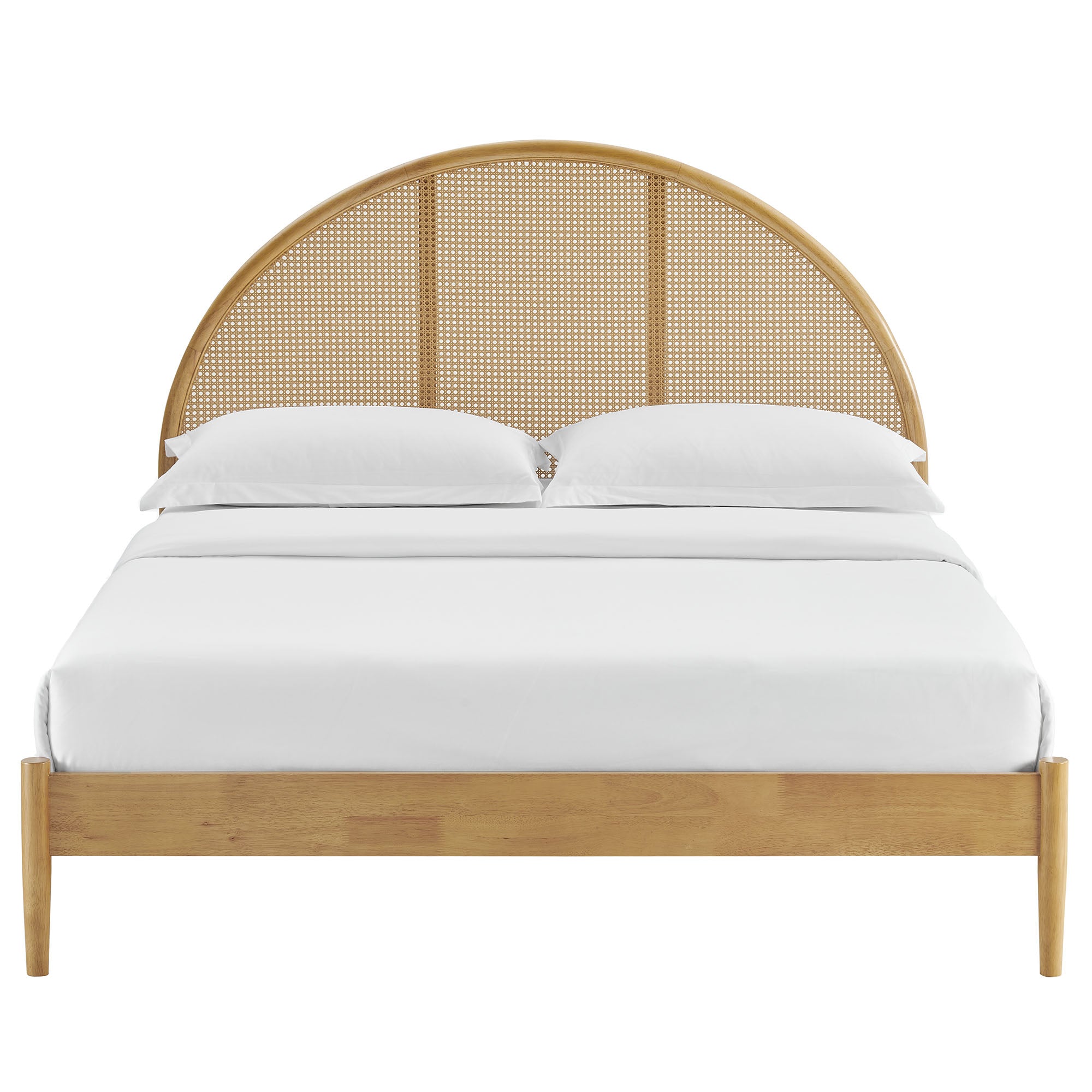 Modway Odette Queen Arched Rattan Cane Platform Bed