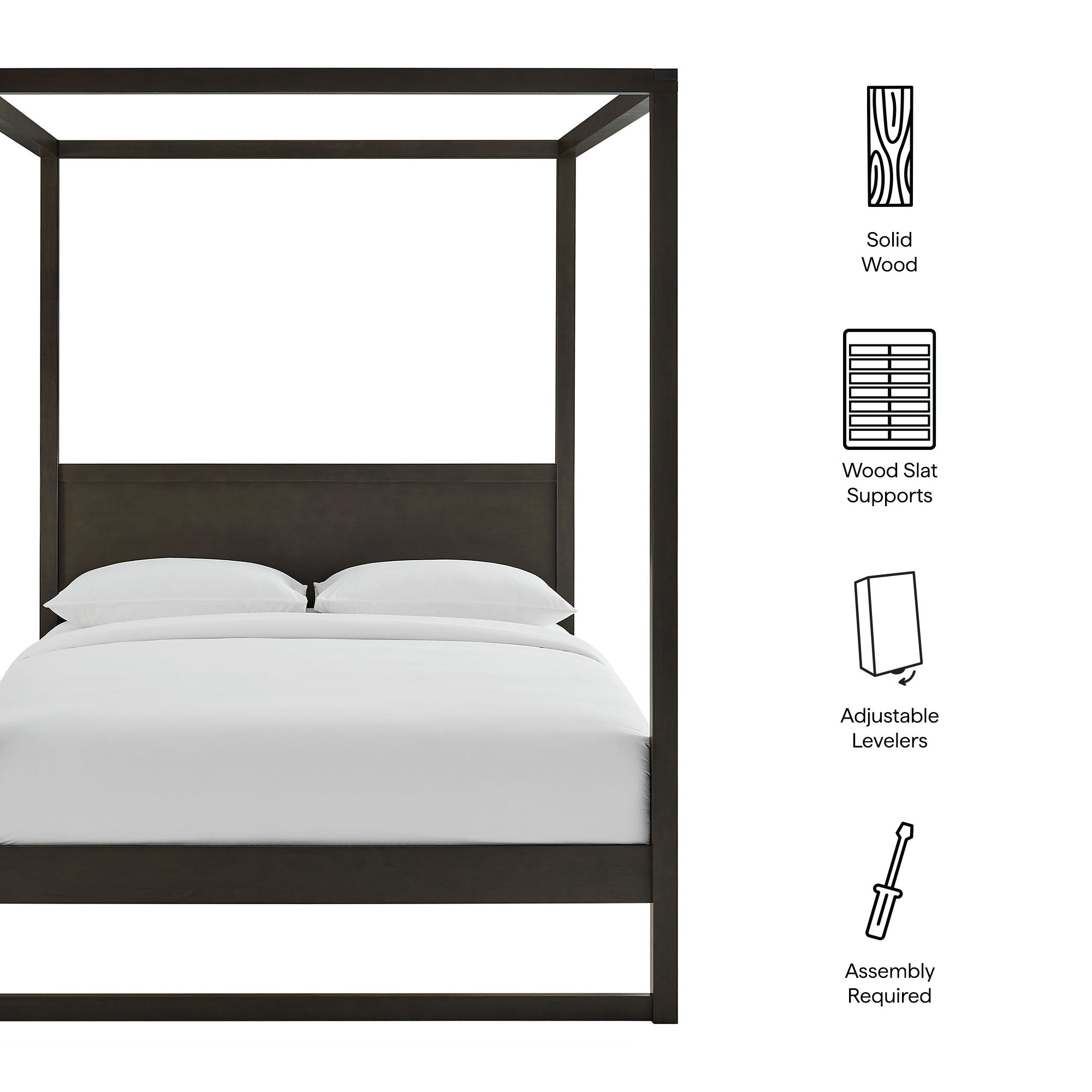 Modway Alva Queen Wood Canopy Platform Bed