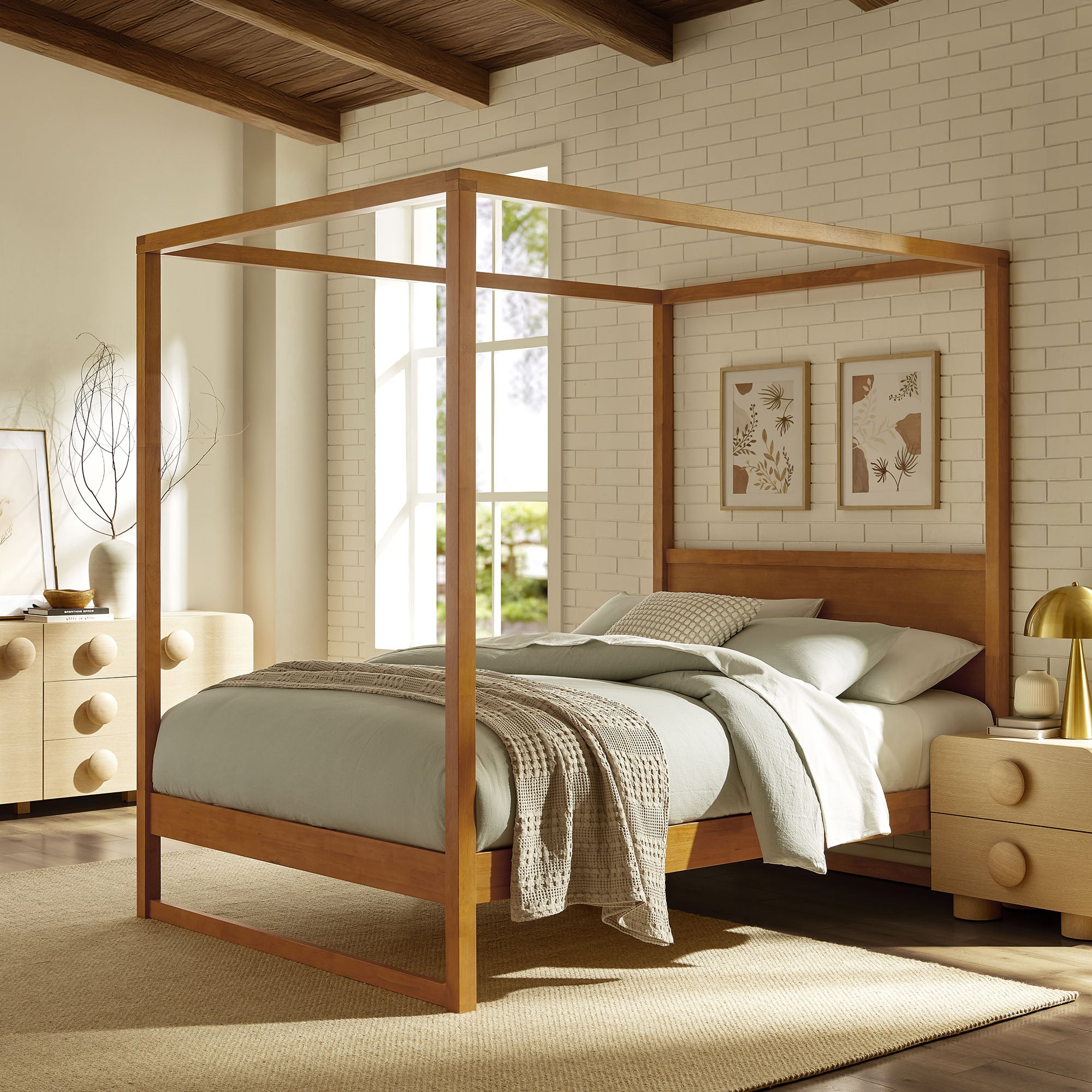 Modway Alva King Wood Canopy Platform Bed