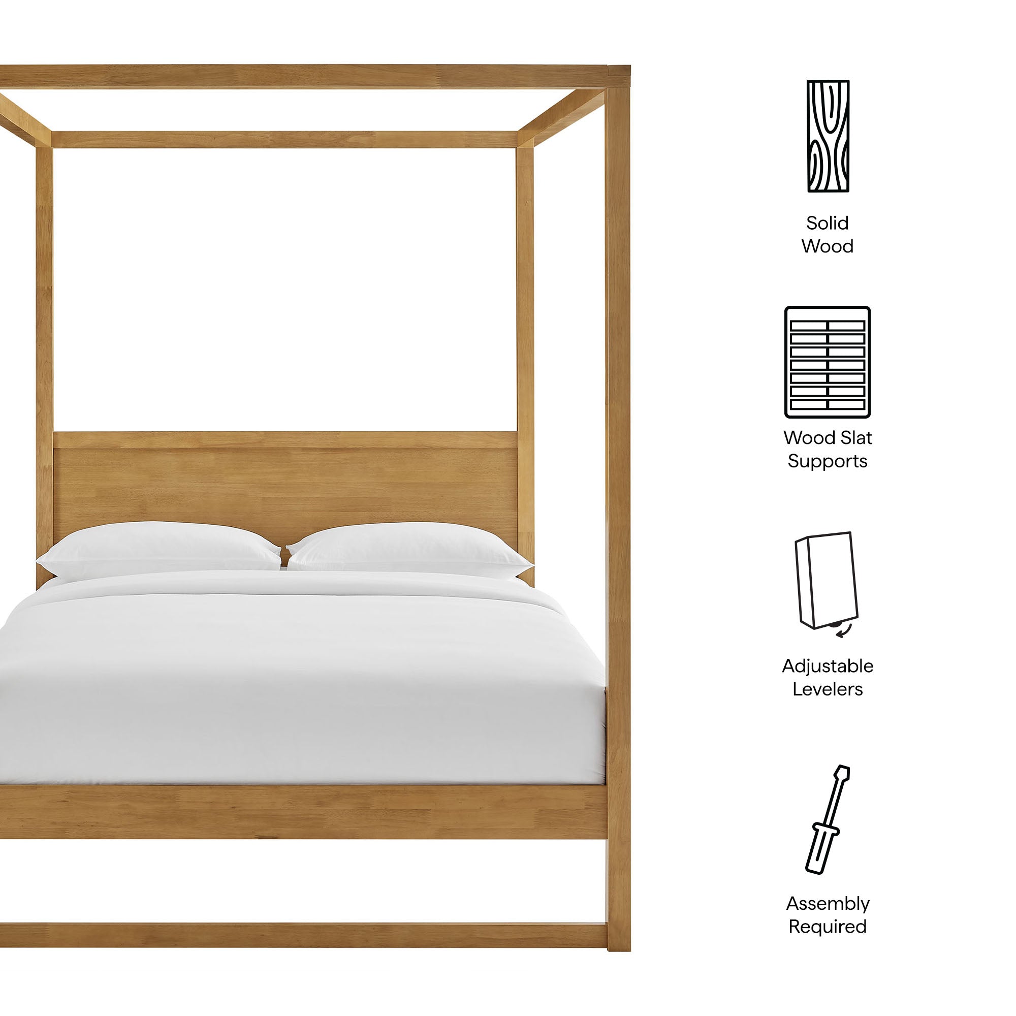 Modway Alva King Wood Canopy Platform Bed