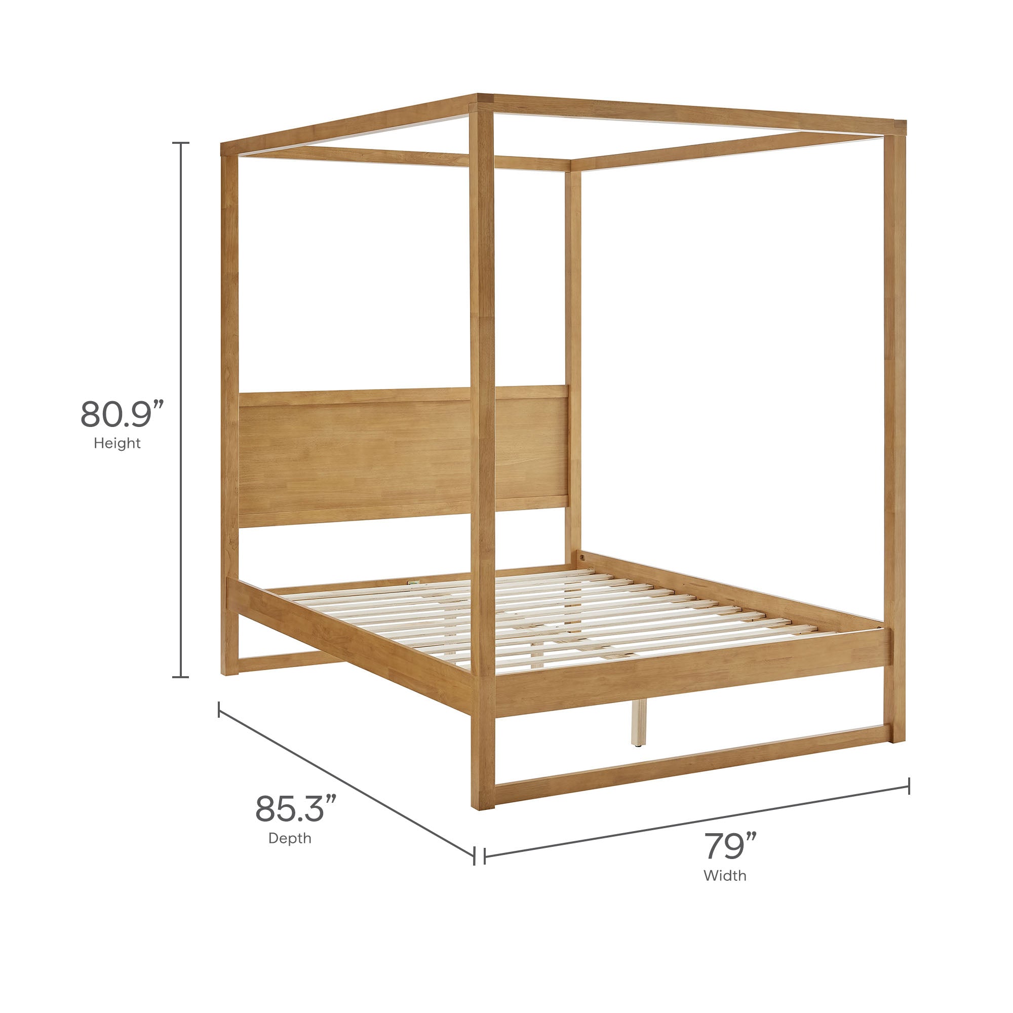 Modway Alva King Wood Canopy Platform Bed