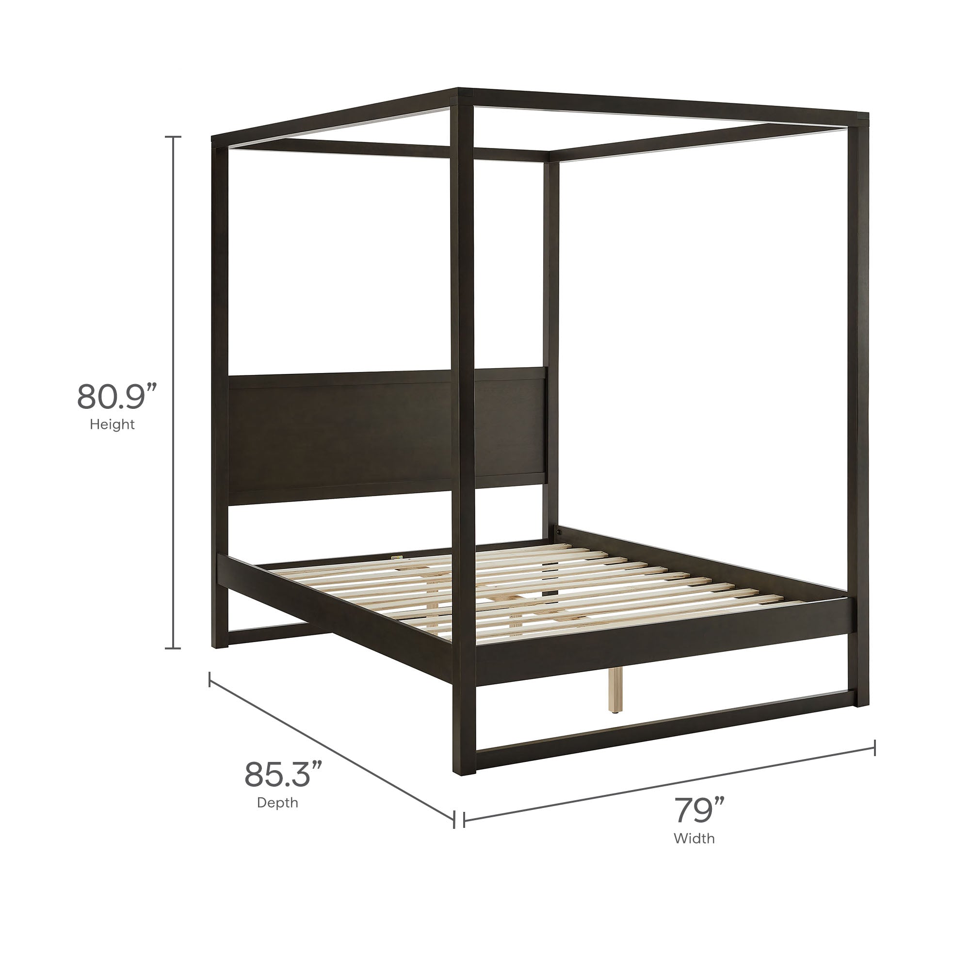 Modway Alva King Wood Canopy Platform Bed
