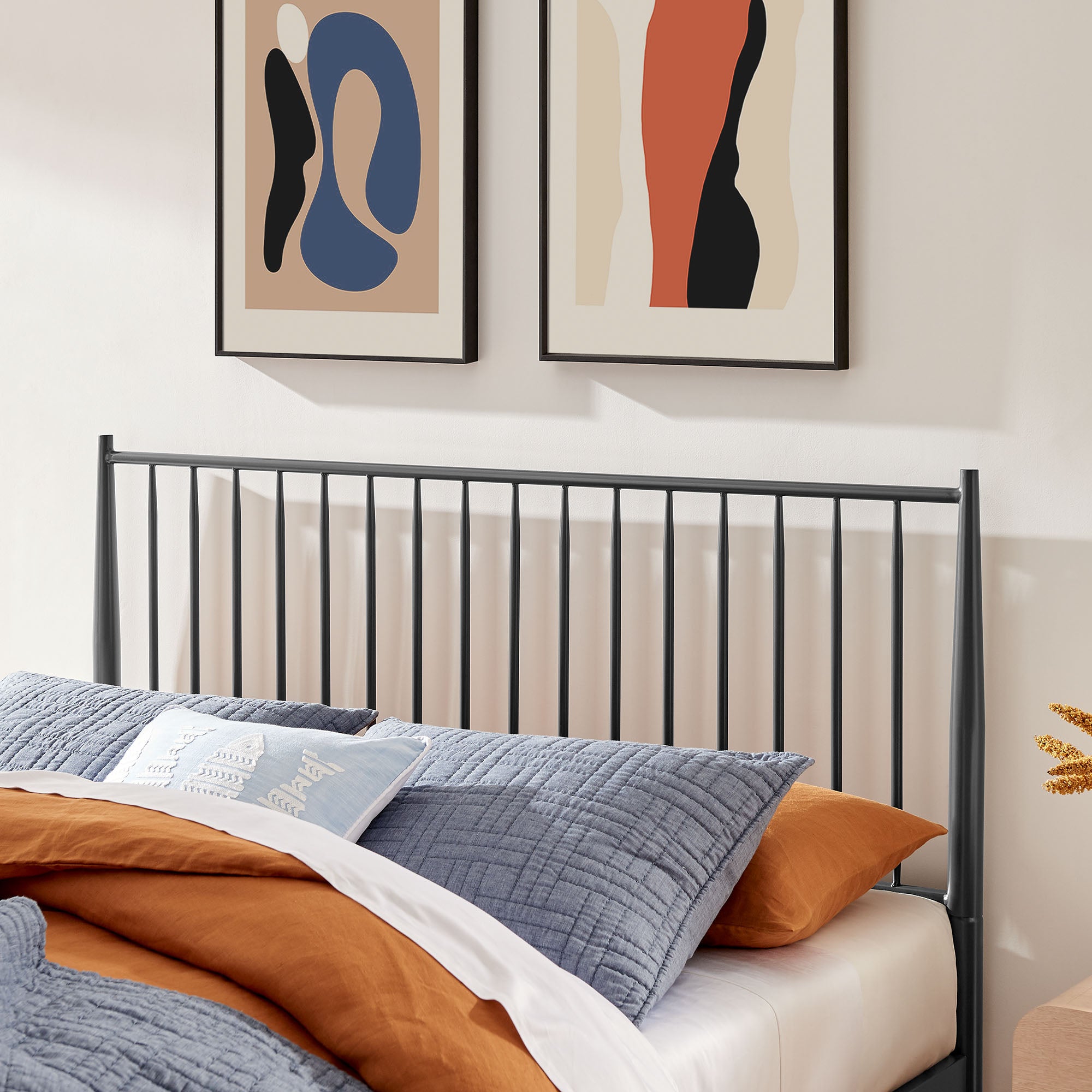 Adair Spindle Metal King Platform Bed