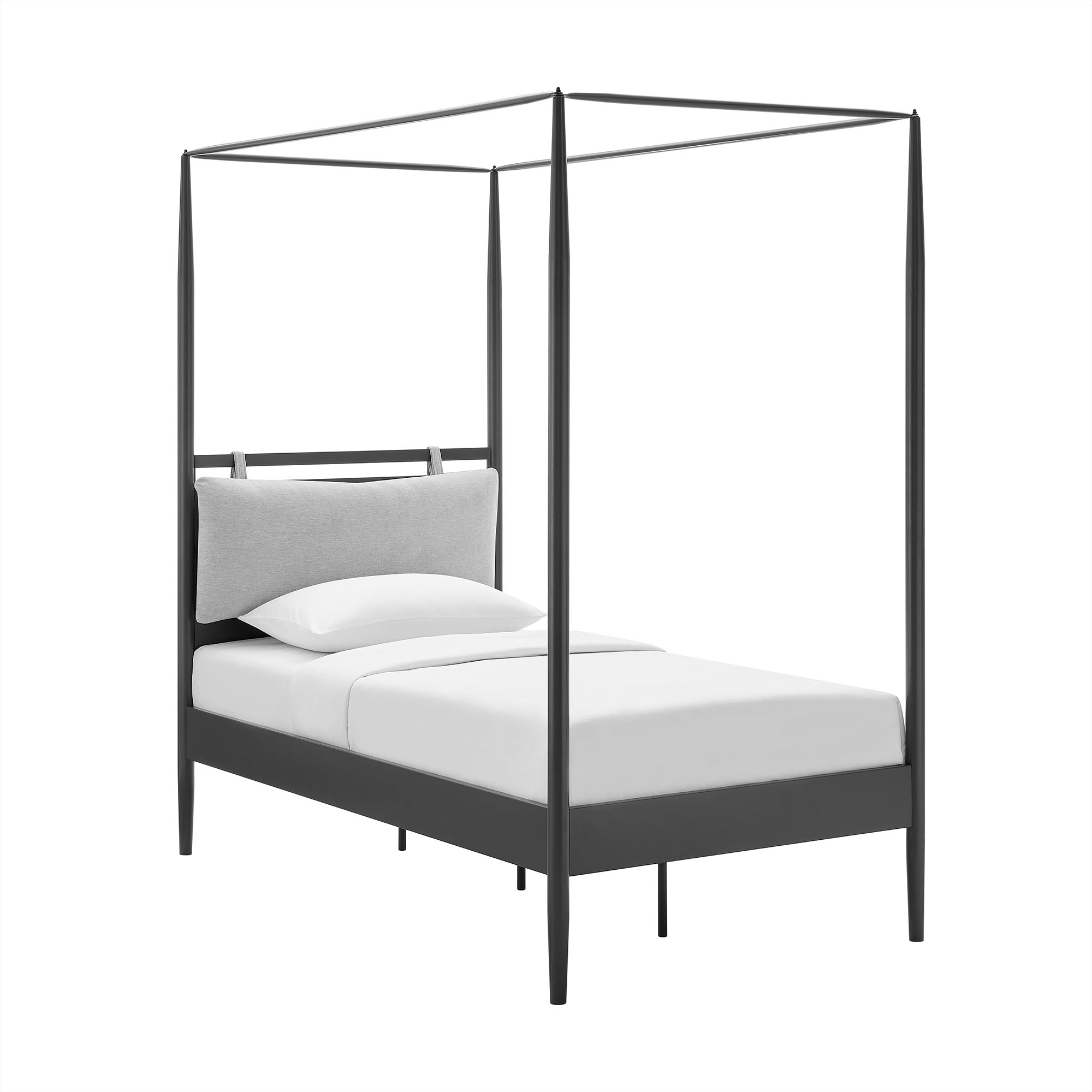 Marlowe 4-Poster Canopy Metal Twin Platform Bed
