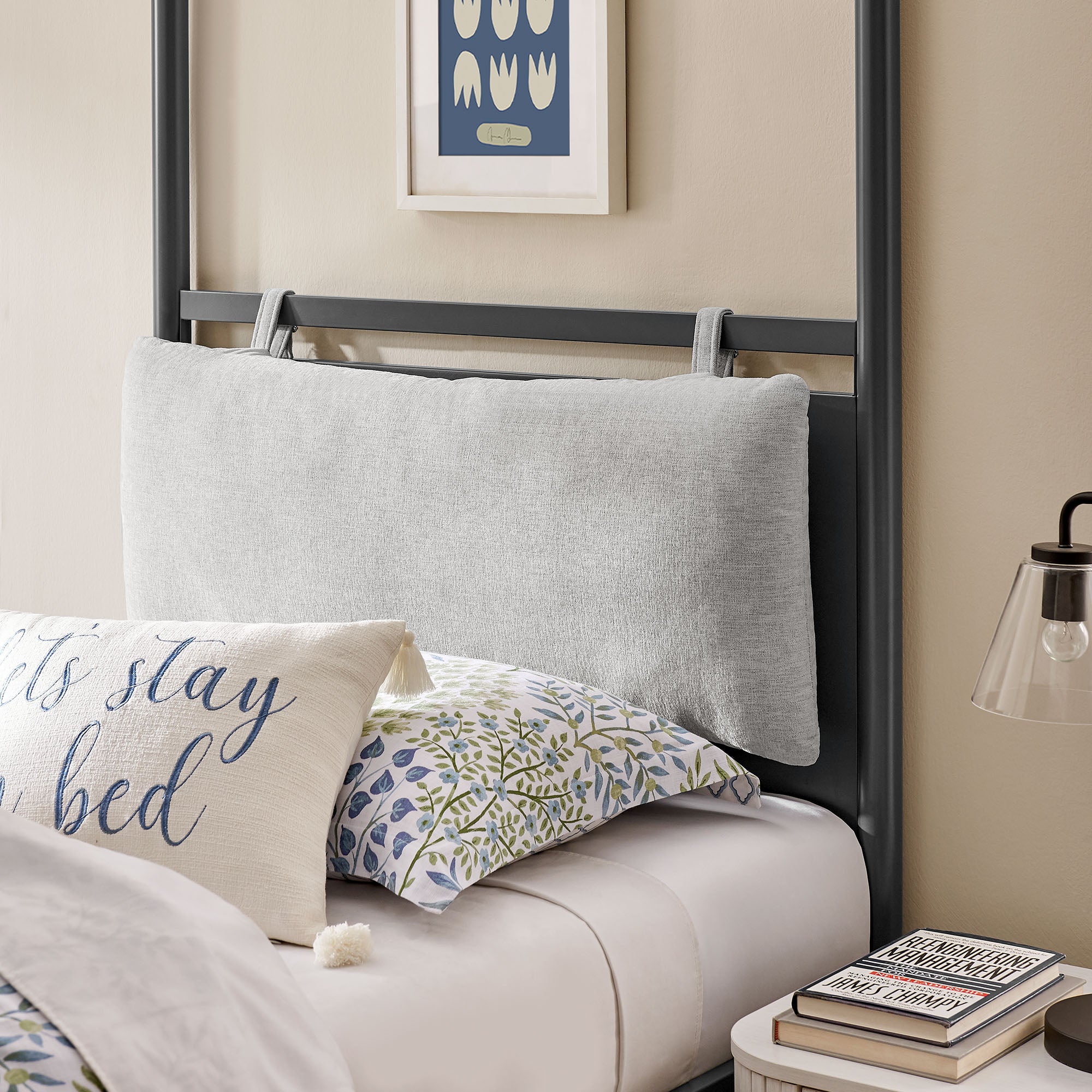 Marlowe 4-Poster Canopy Metal Twin Platform Bed