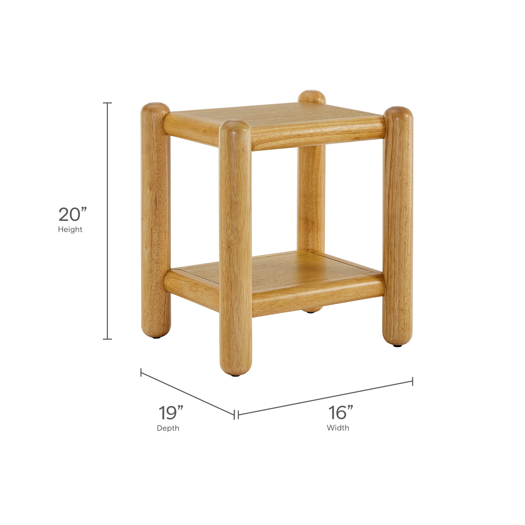 Arcus Rectangular 2-Tier Side Table