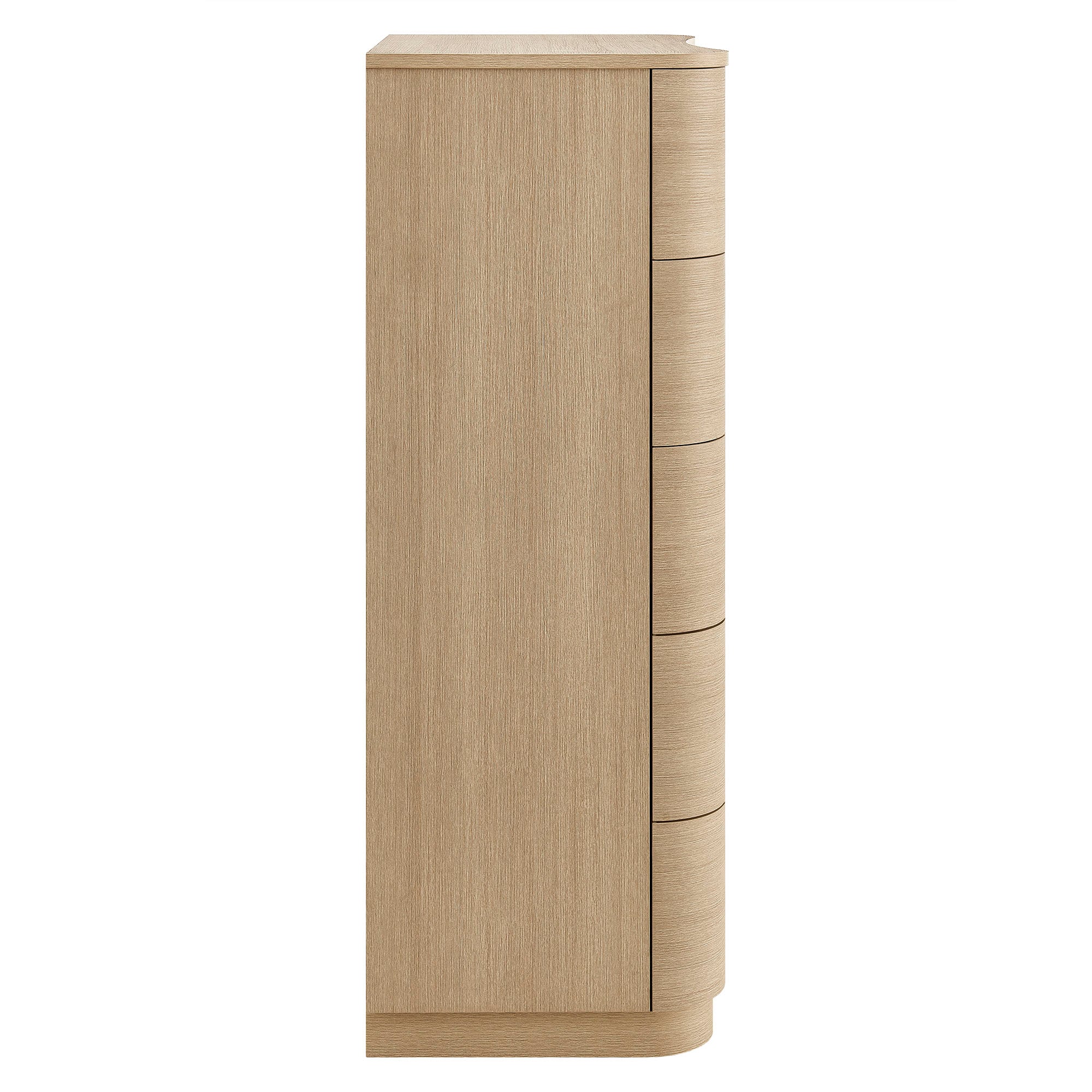 Mirae 5-Drawer Curved Dresser Chest of Drawers