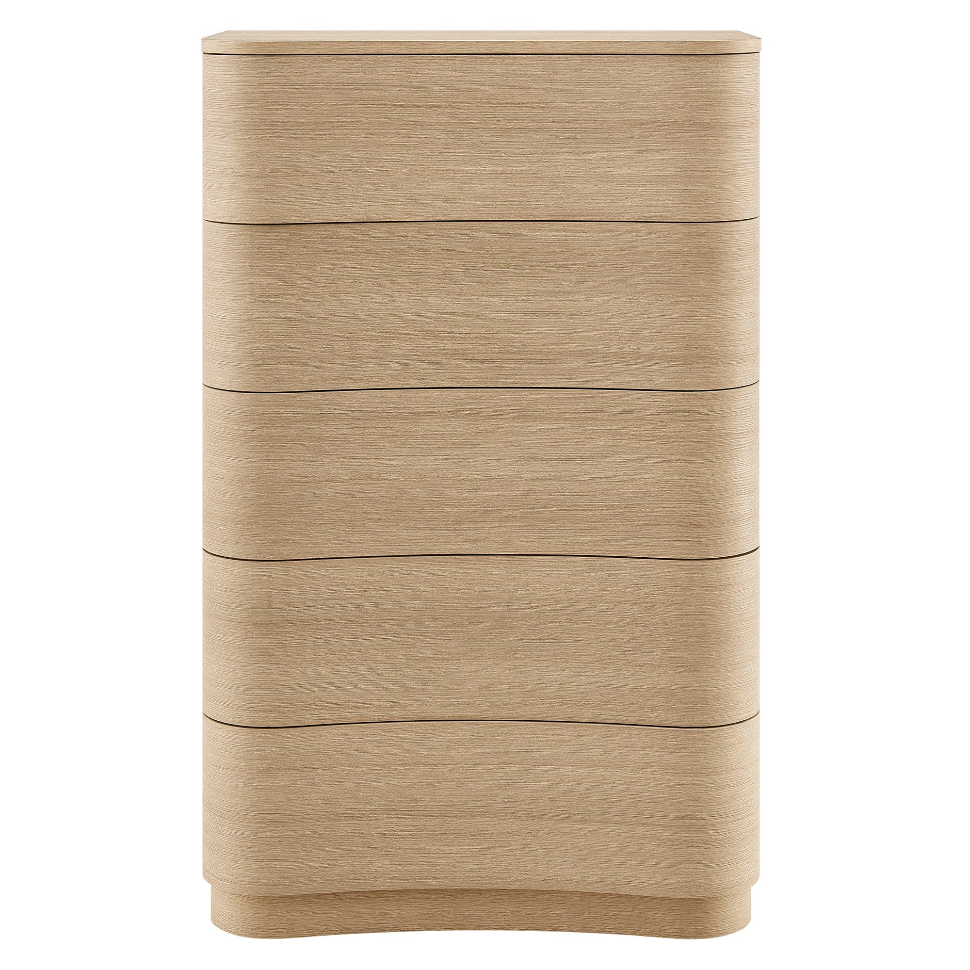 Mirae 5-Drawer Curved Dresser Chest of Drawers