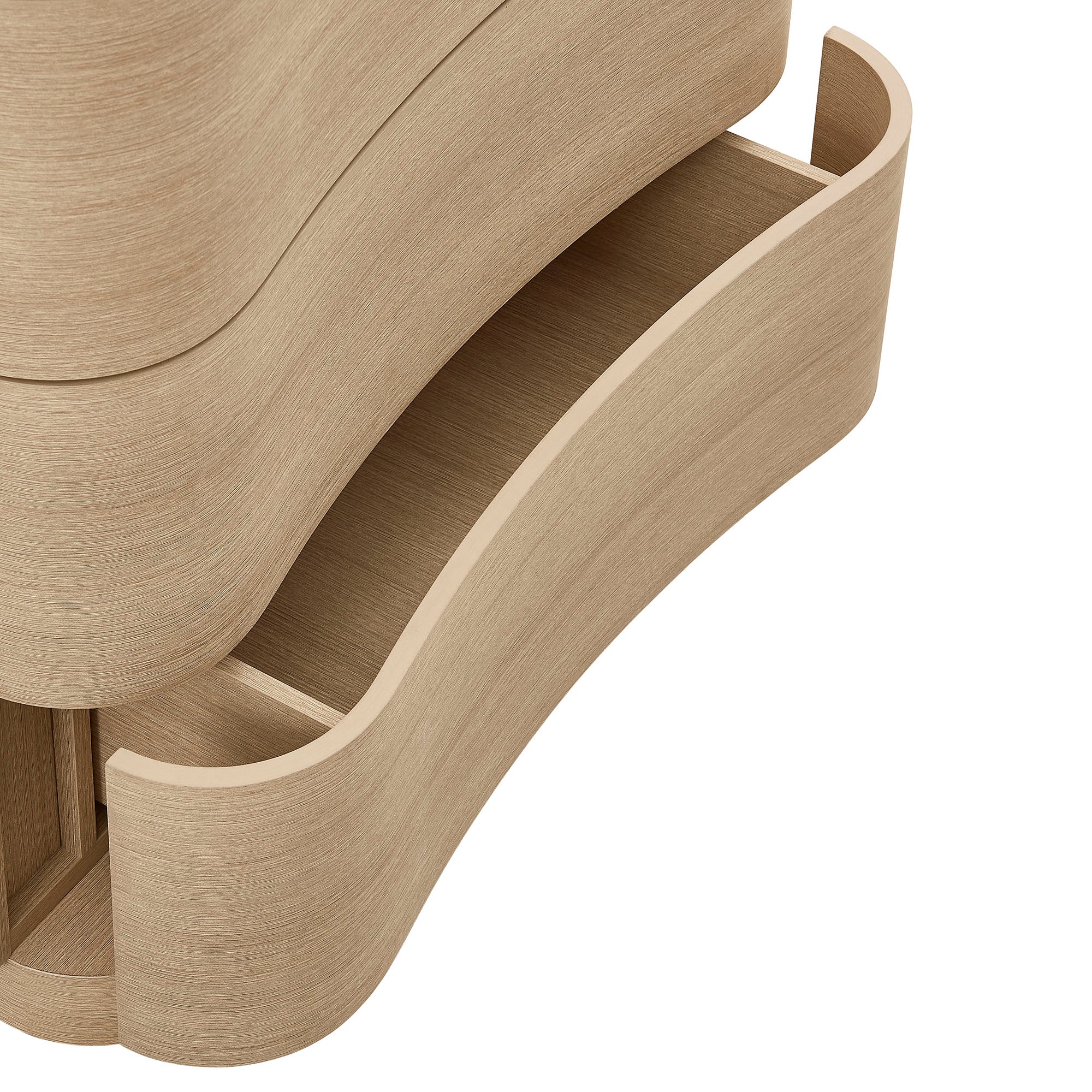 Mirae 5-Drawer Curved Dresser Chest of Drawers