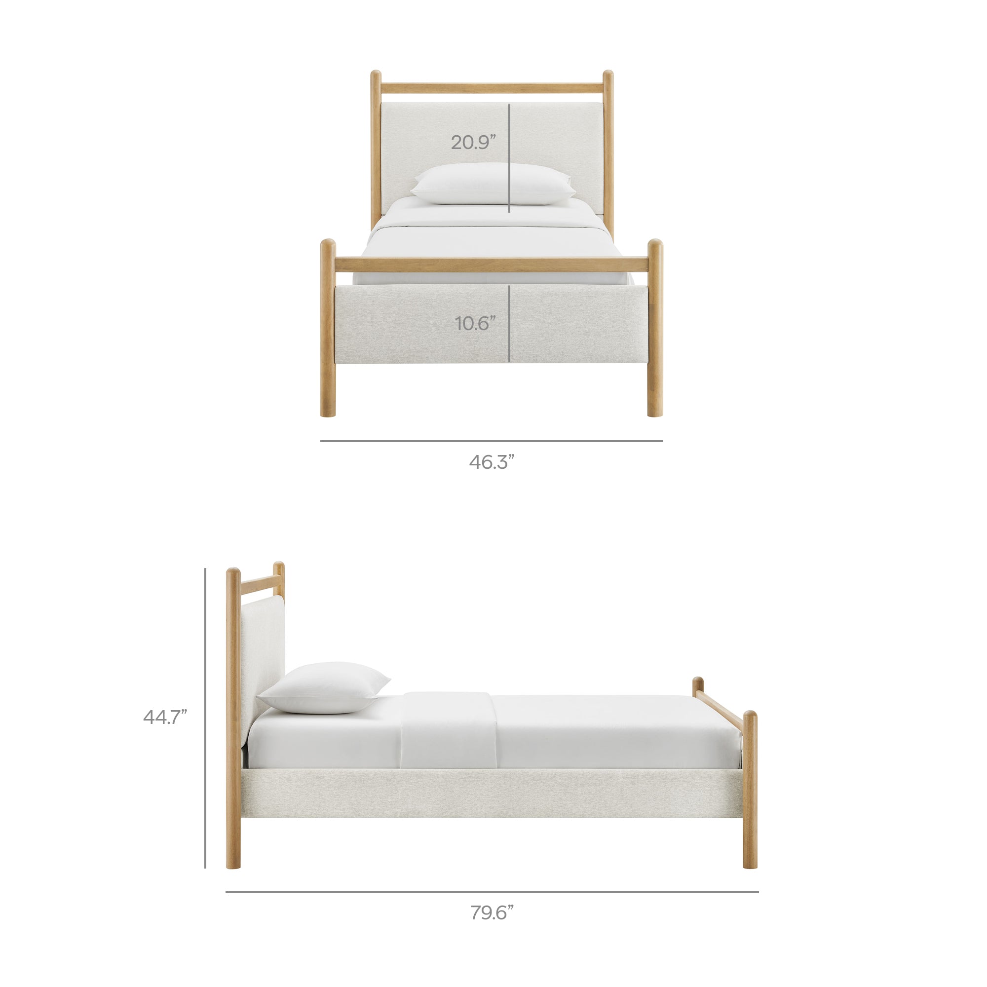 Modway MOD-7244 Ginny Twin Size Platform Bed Frame