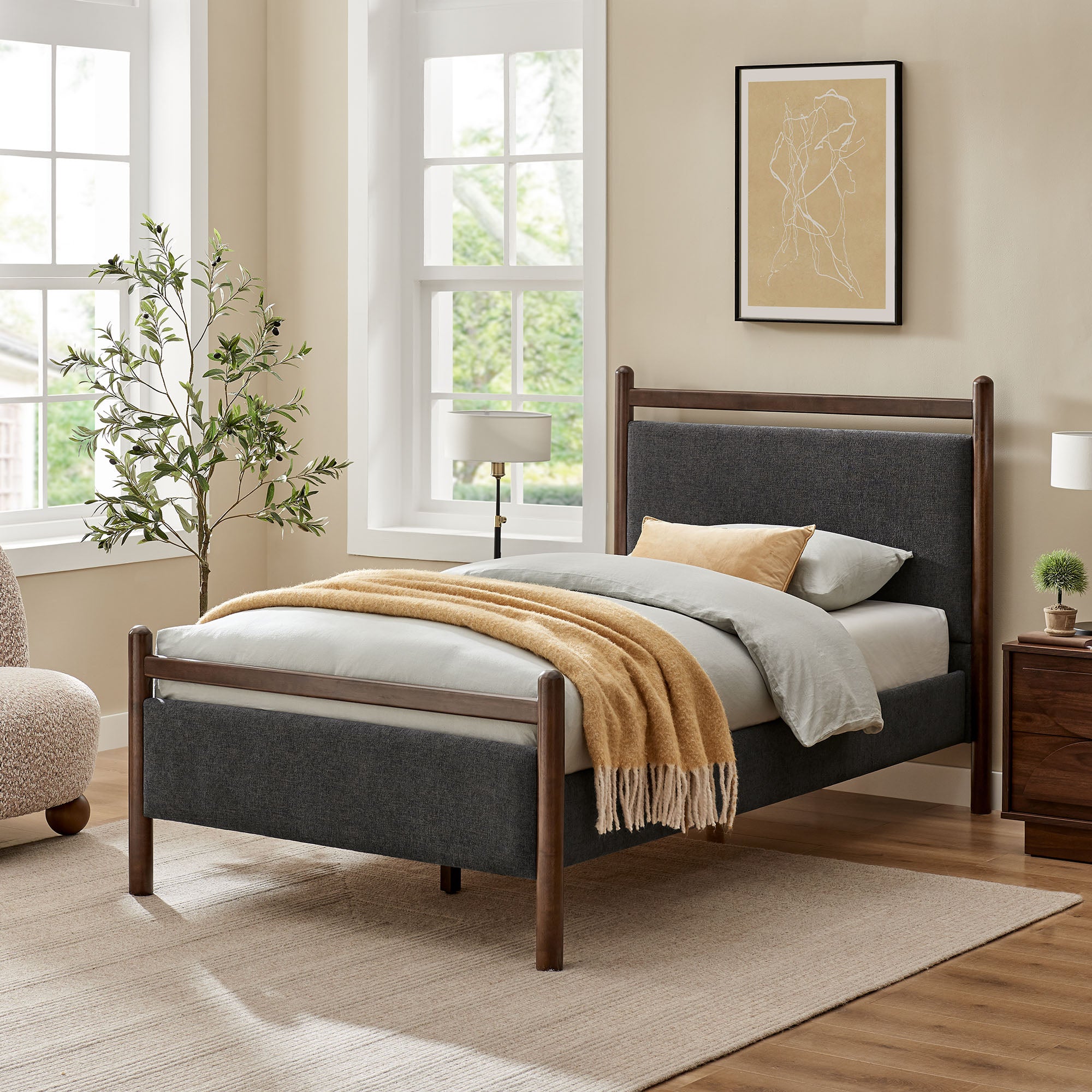 Modway MOD-7244 Ginny Twin Size Platform Bed Frame