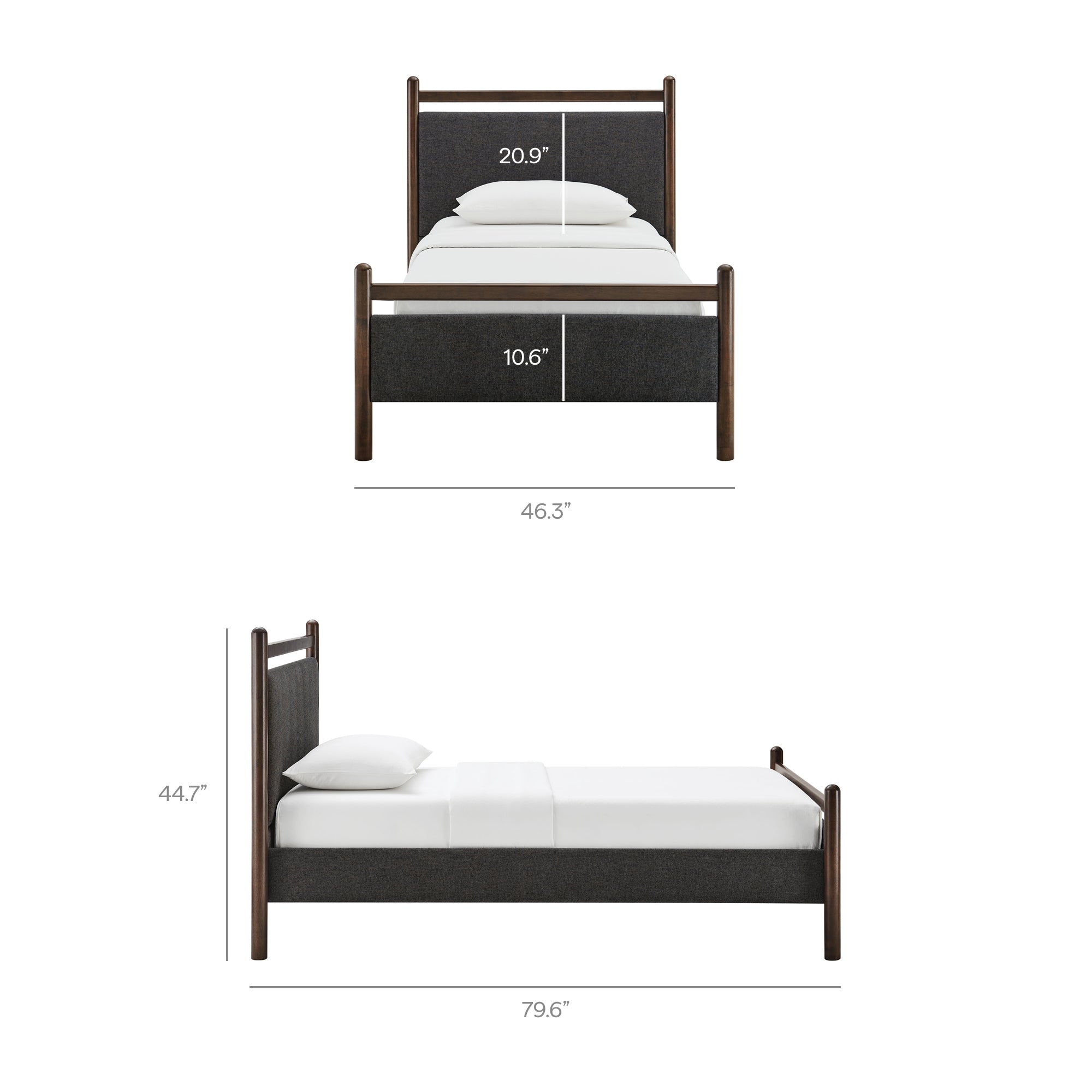 Modway MOD-7244 Ginny Twin Size Platform Bed Frame