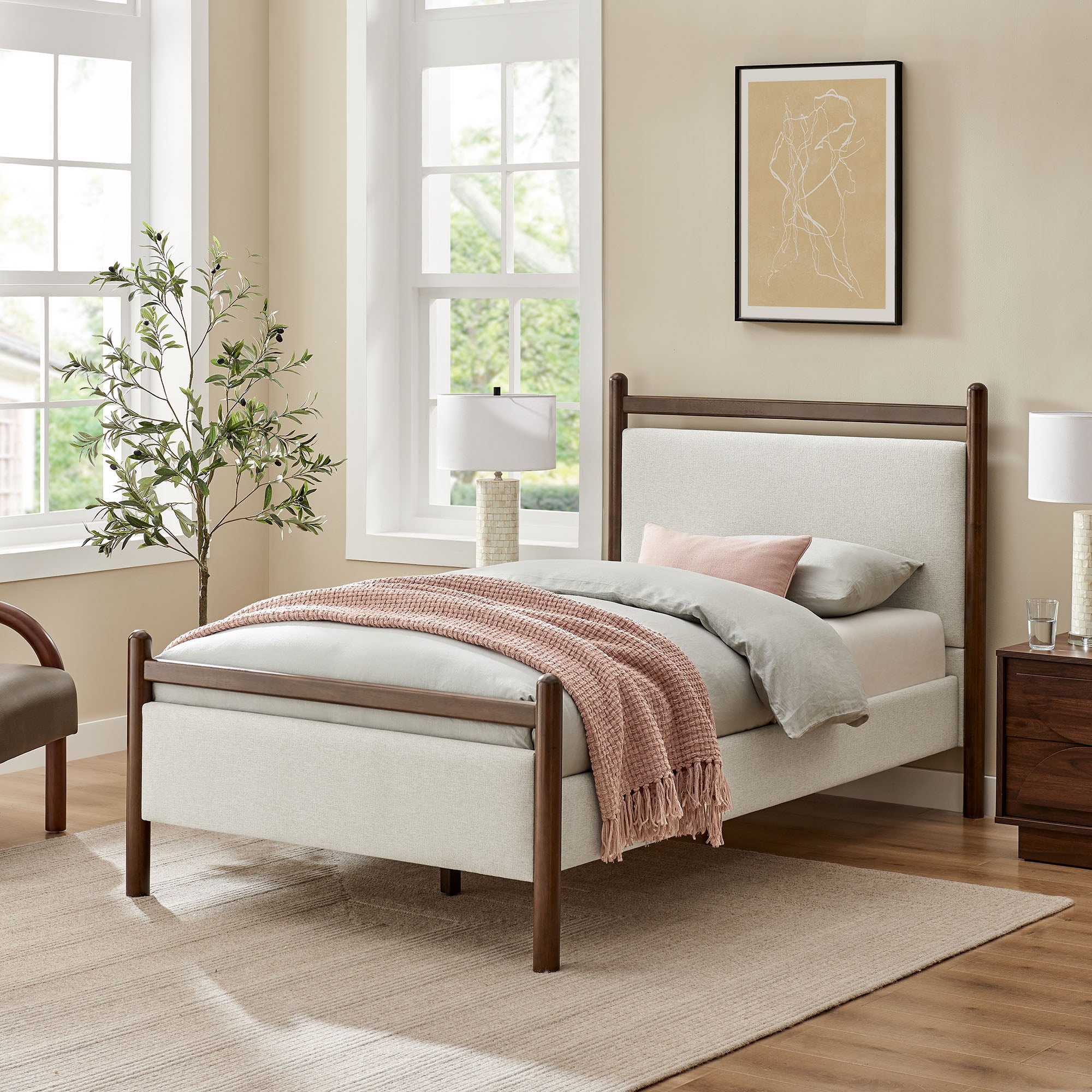 Modway MOD-7244 Ginny Twin Size Platform Bed Frame