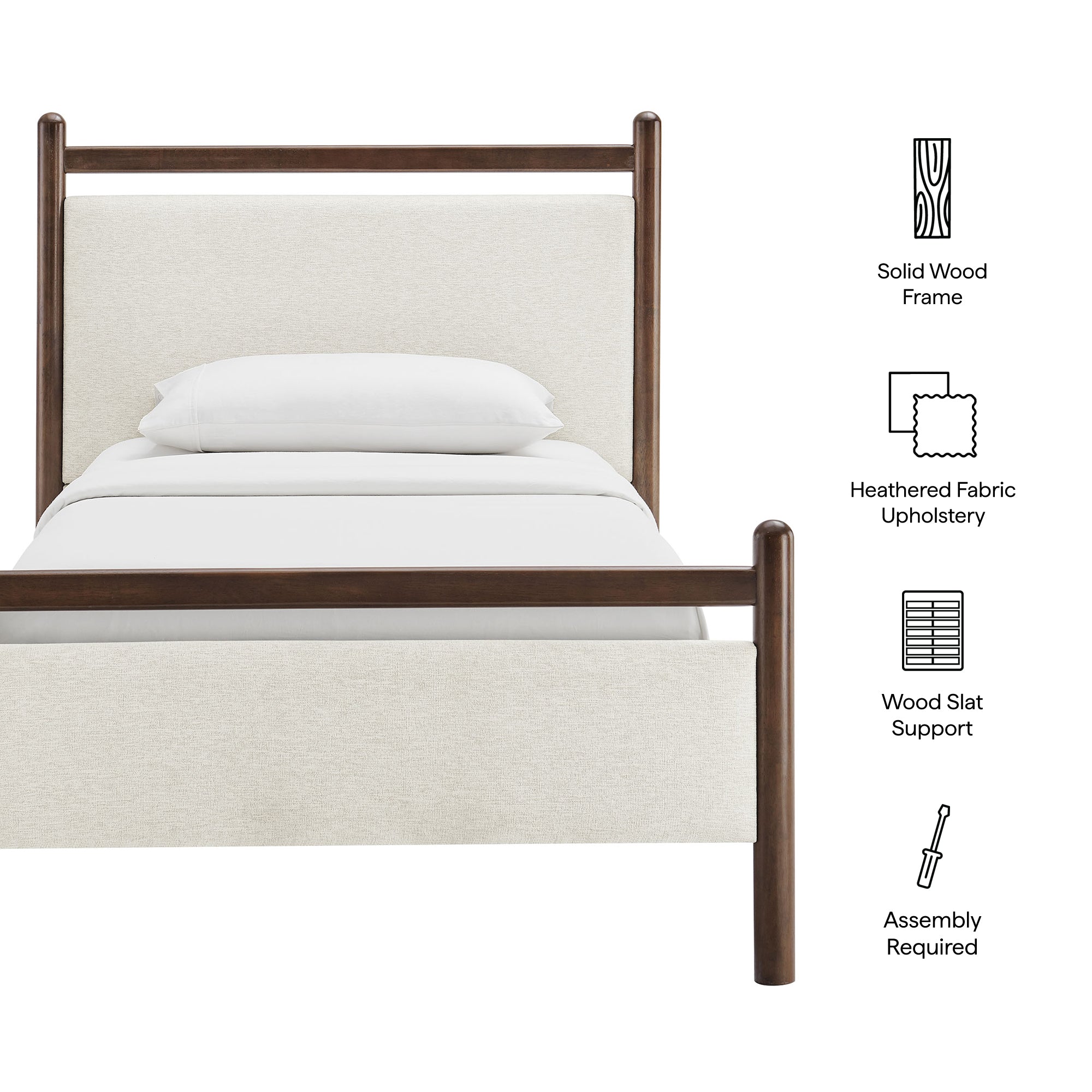 Modway MOD-7244 Ginny Twin Size Platform Bed Frame