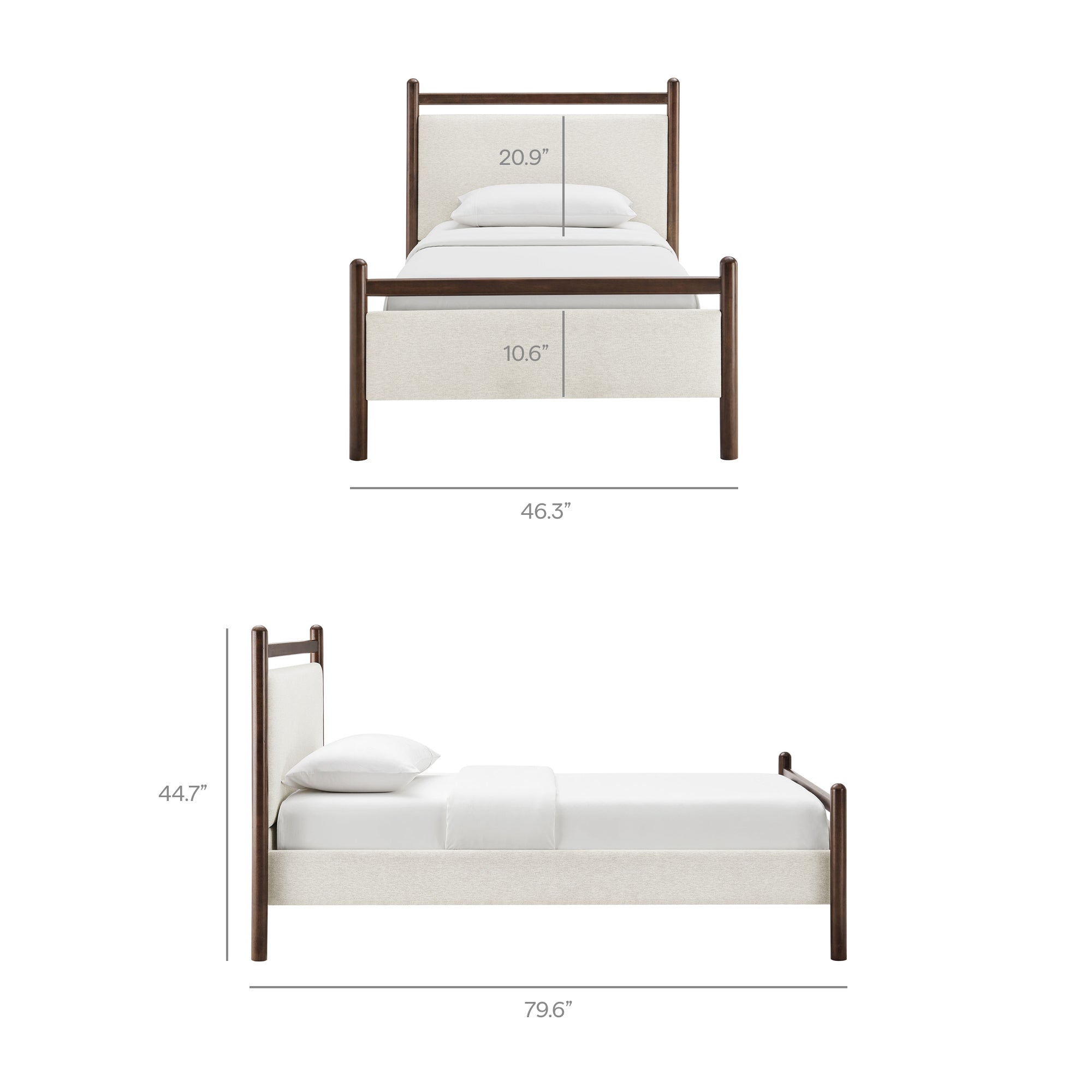 Modway MOD-7244 Ginny Twin Size Platform Bed Frame