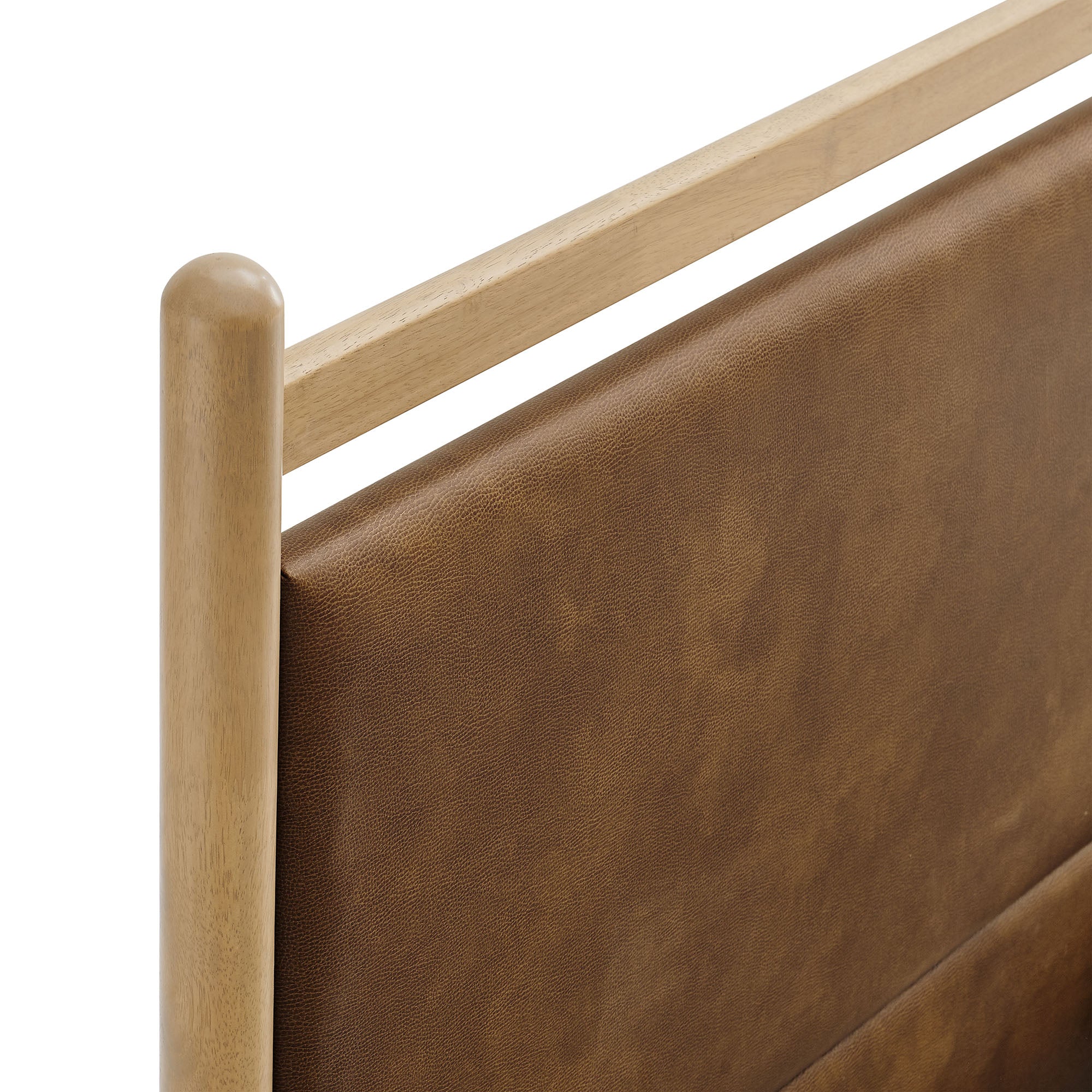 Modway MOD-7245 Ginny Twin Size Vegan Leather Platform Bed Frame