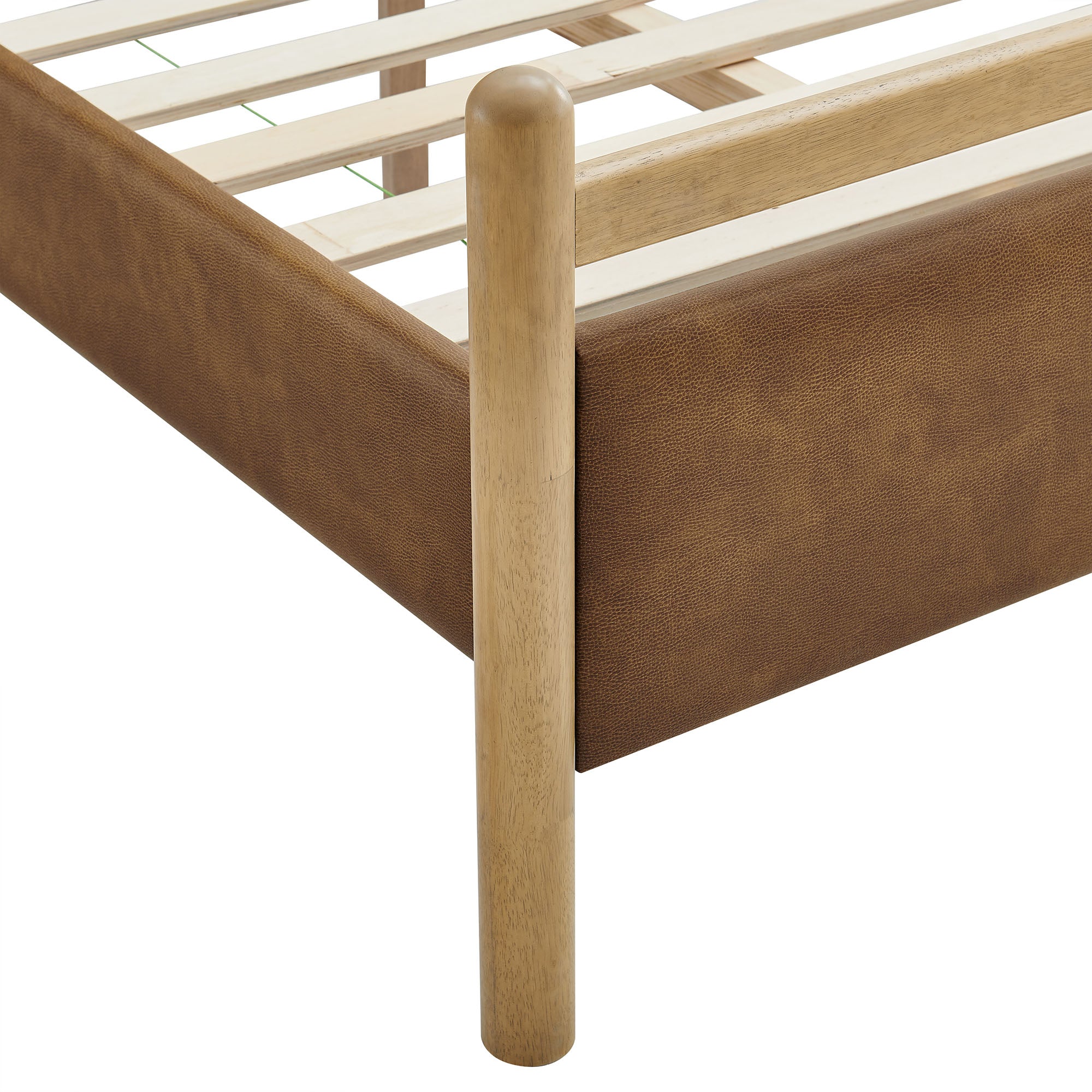 Modway MOD-7245 Ginny Twin Size Vegan Leather Platform Bed Frame