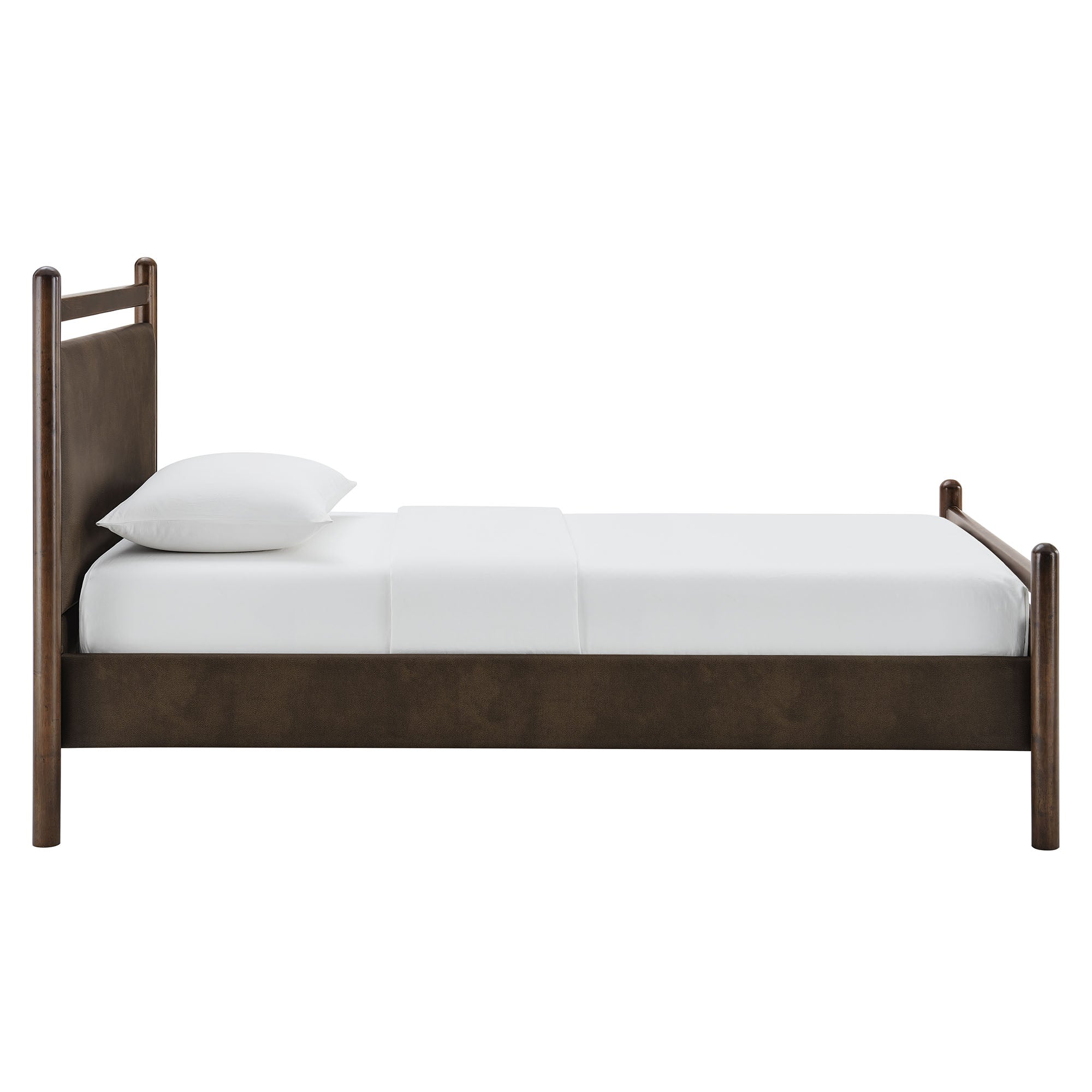 Modway Ginny Twin Size Vegan Leather Platform Bed Frame