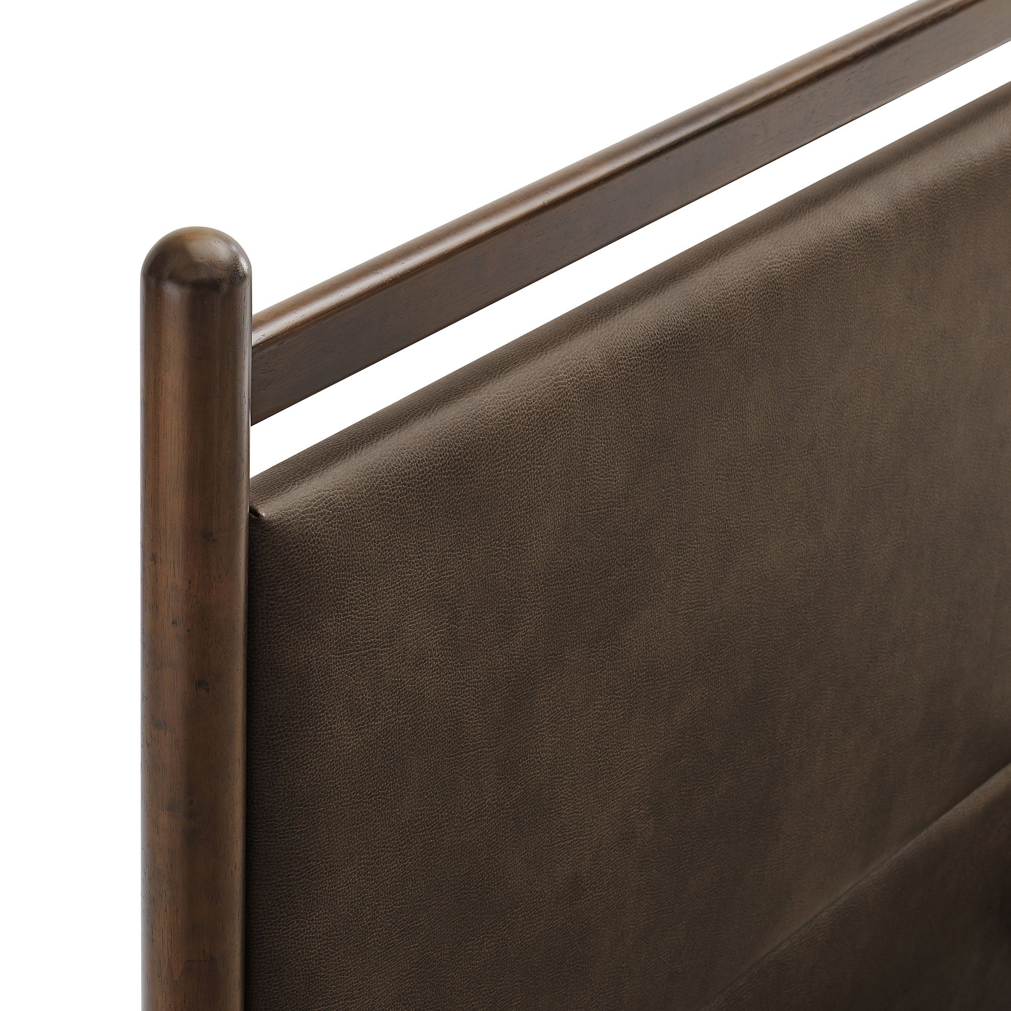 Modway Ginny Twin Size Vegan Leather Platform Bed Frame