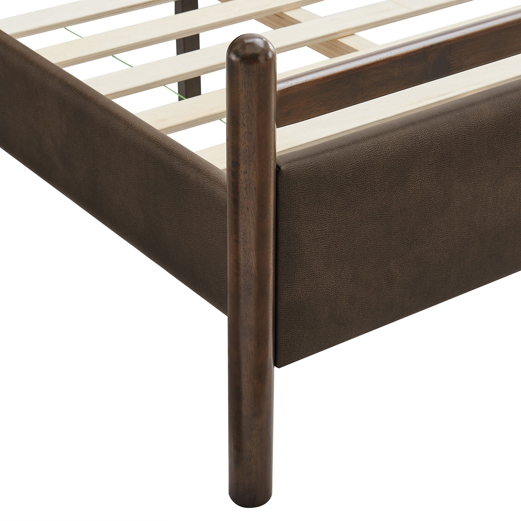 Modway Ginny Twin Size Vegan Leather Platform Bed Frame