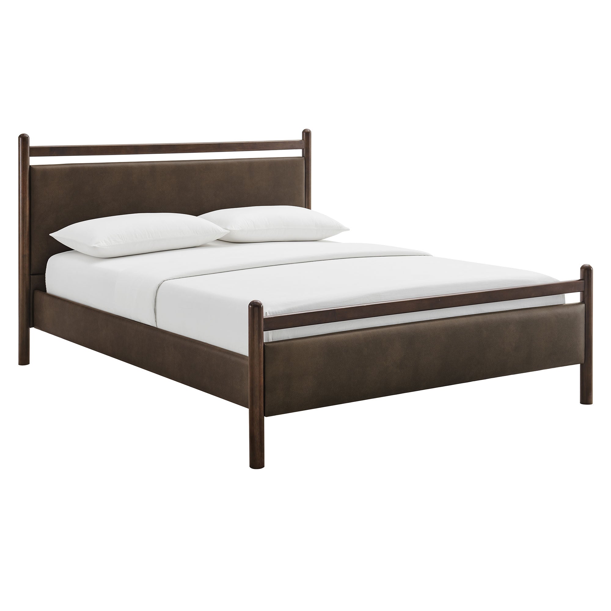 Modway MOD-7247 Ginny Full Size Vegan Leather Platform Bed Frame