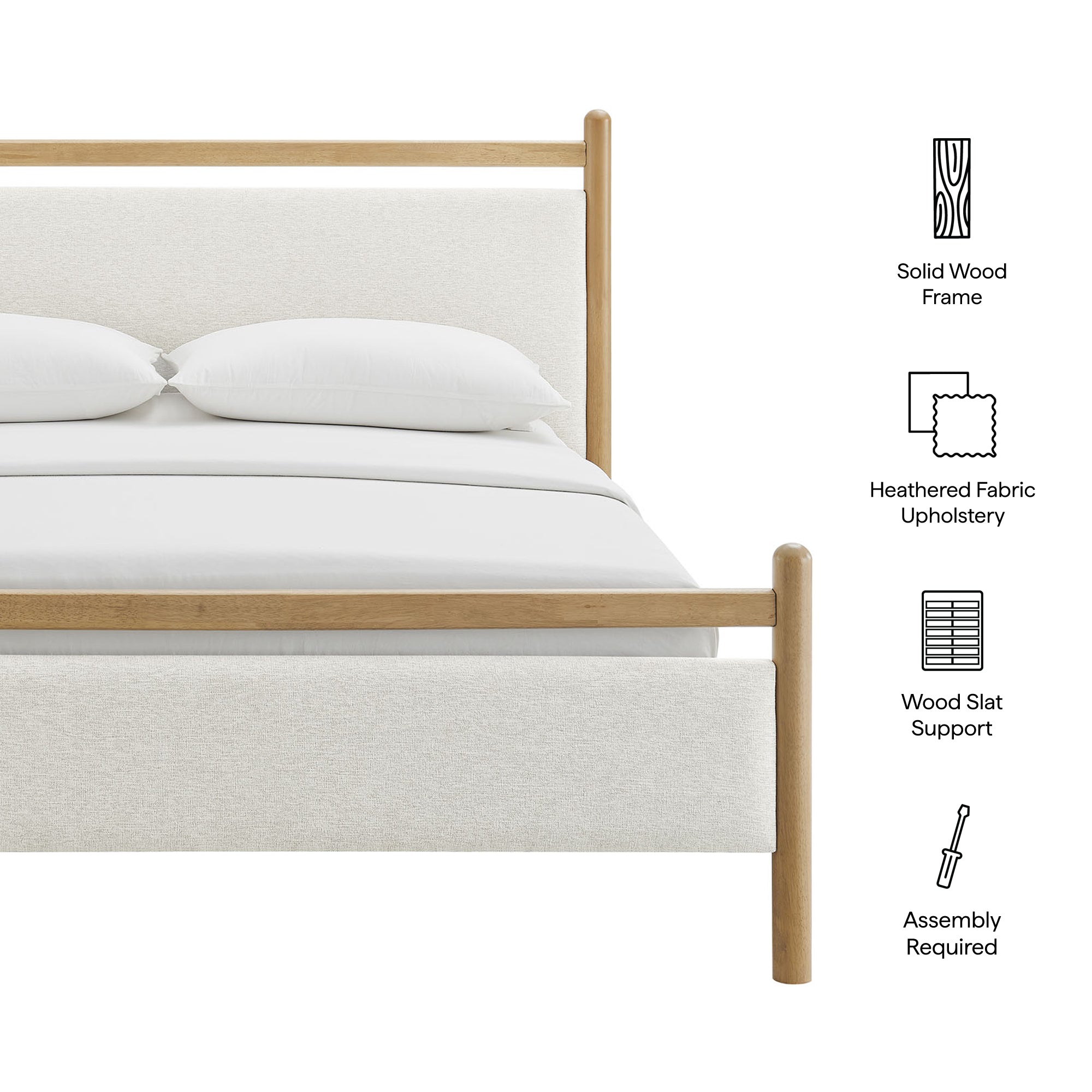 Modway MOD-7248 Ginny Queen Size Platform Bed Frame