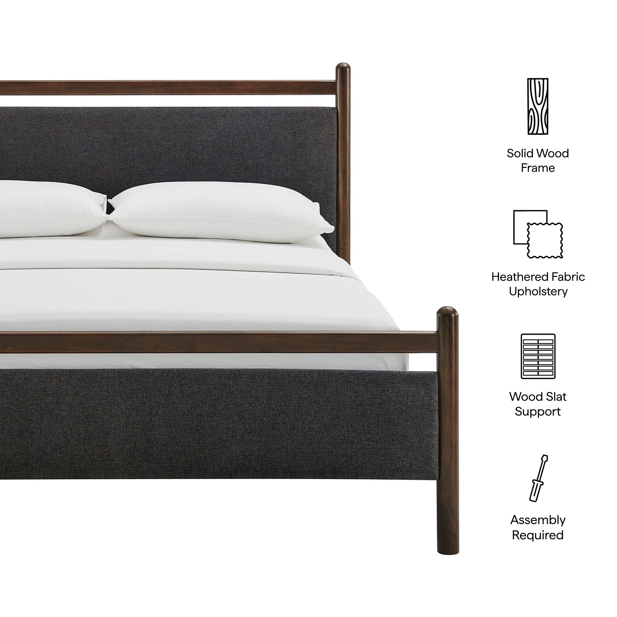 Modway MOD-7248 Ginny Queen Size Platform Bed Frame
